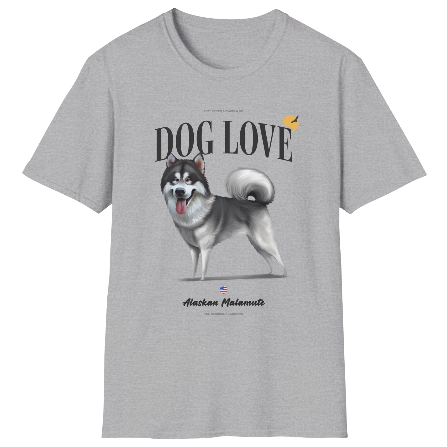 flatlay-canines-alaskan_malamute-gray_white-dog_love-t_shirt-sport_grey