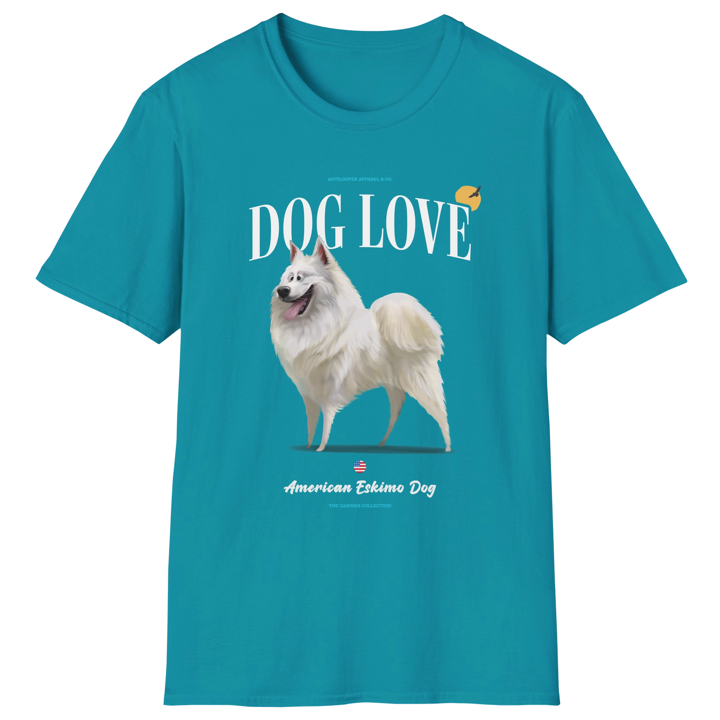 flatlay-canines-american_eskimo_dog-white-dog_love-t_shirt-tropical_blue