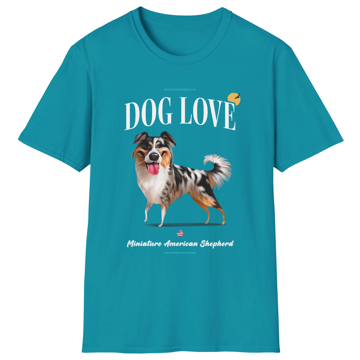 flatlay-canines-american_shepherd+miniature-blue_merle-dog_love-t_shirt-tropical_blue