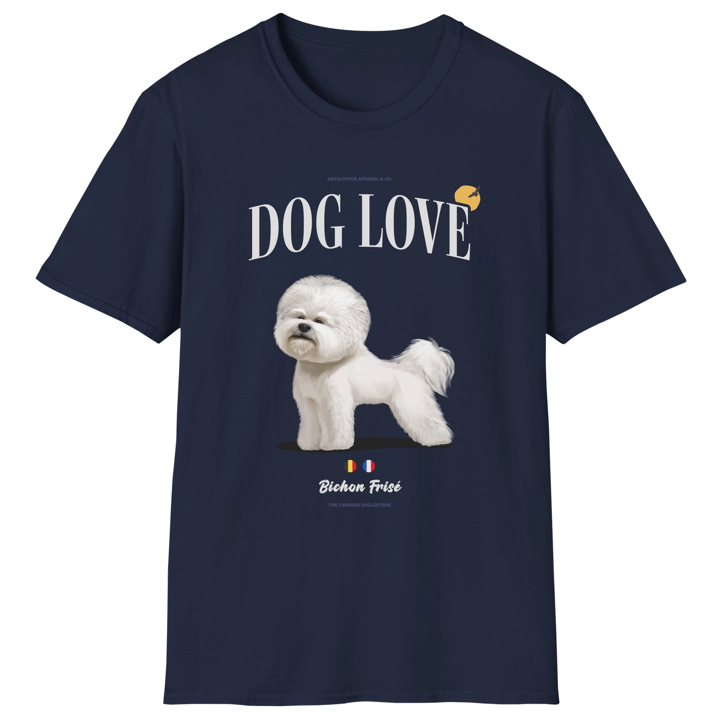 flatlay-canines-bichon_frise-white-dog_love-t_shirt-navy