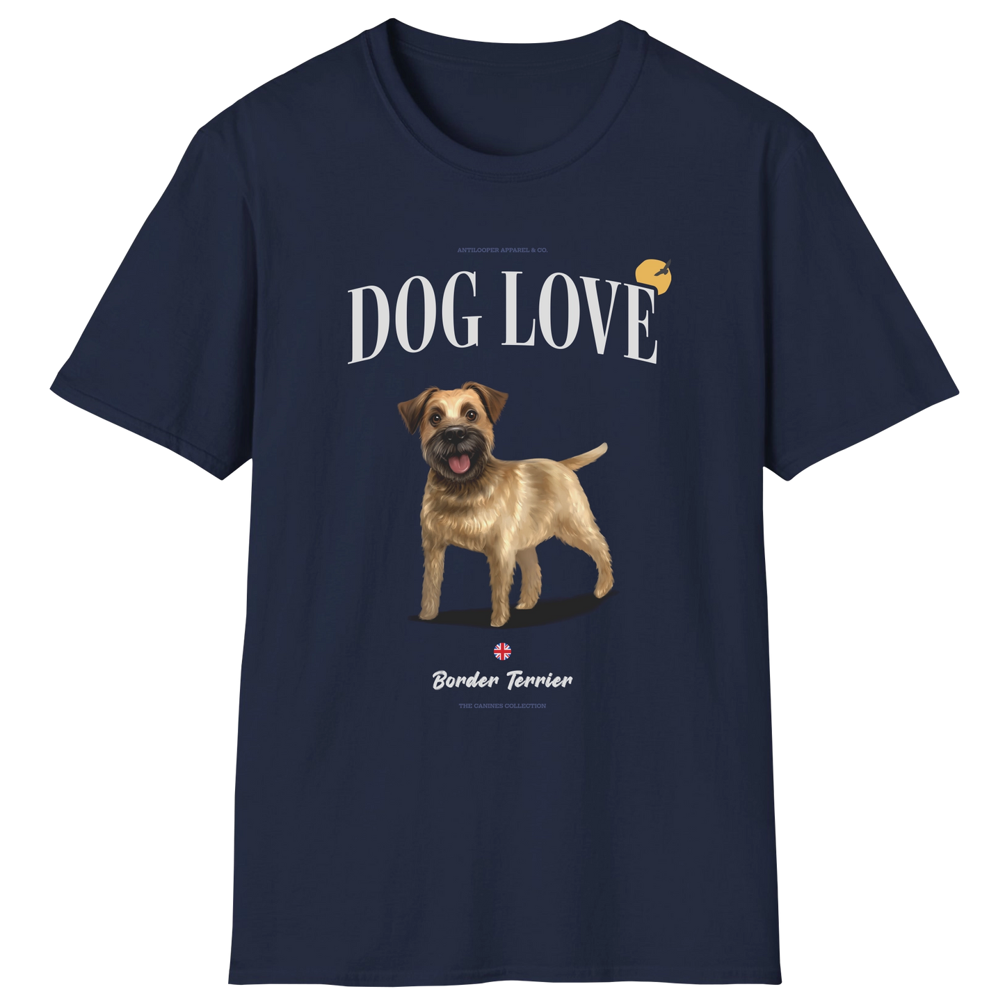 flatlay-canines-border_terrier-grizzle_tan-dog_love-t_shirt-navy
