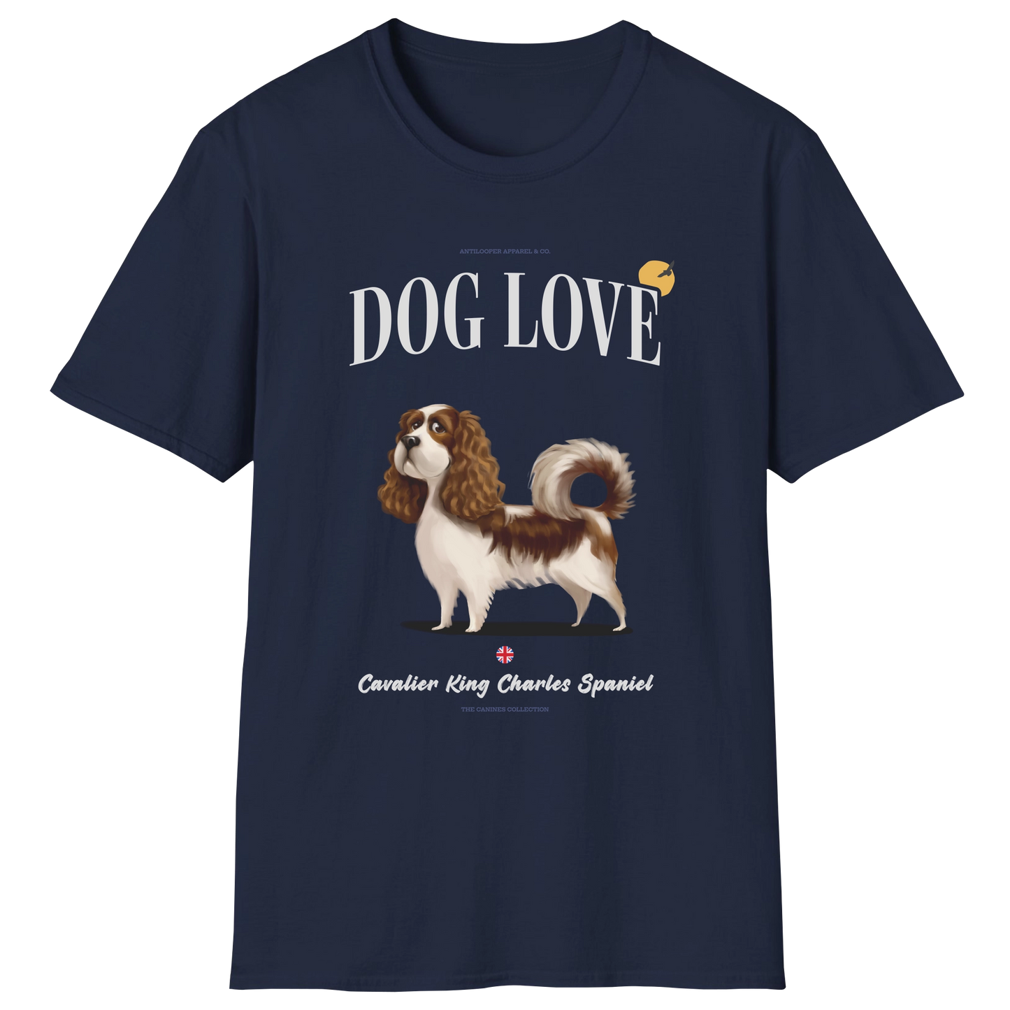 flatlay-canines-cavalier_king_charles_spaniel-blenheim-dog_love-t_shirt-navy