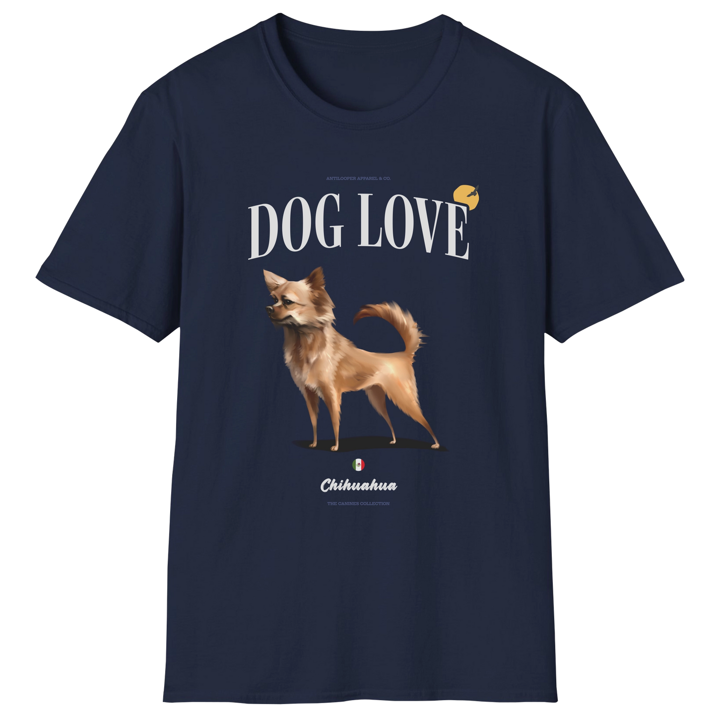 flatlay-canines-chihuahua+deer_head-fawn_white-dog_love-t_shirt-navy