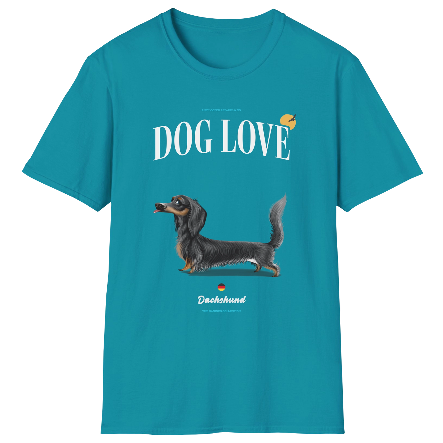 flatlay-canines-dachshund-blue_tan-long_haired-dog_love-t_shirt-tropical_blue