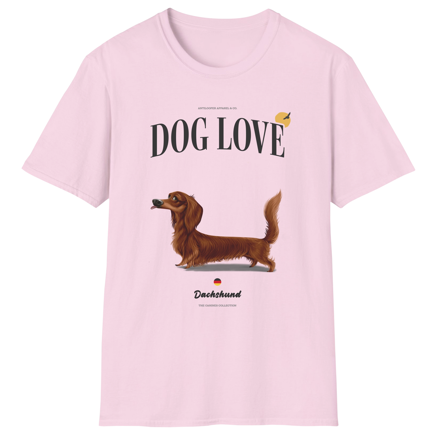 flatlay-canines-dachshund-red-long_haired-dog_love-t_shirt-light_pink