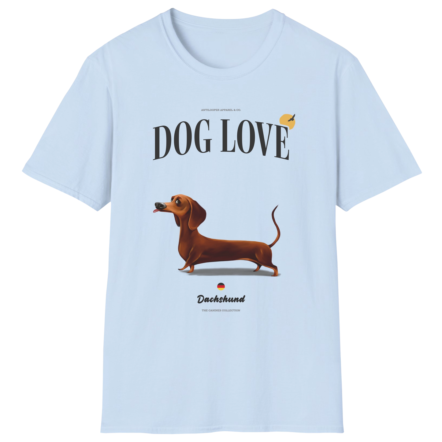flatlay-canines-dachshund-red-short_haired-dog_love-t_shirt-light_blue