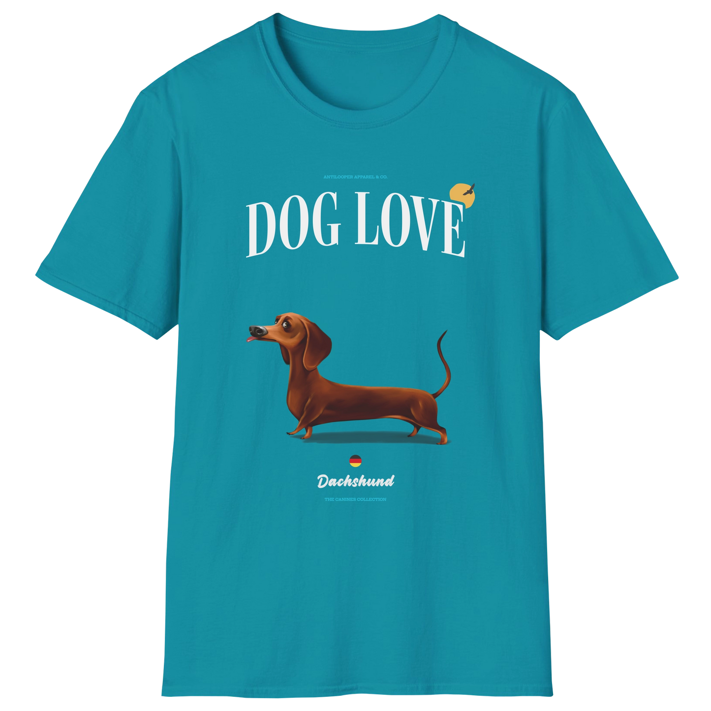 flatlay-canines-dachshund-red-short_haired-dog_love-t_shirt-tropical_blue
