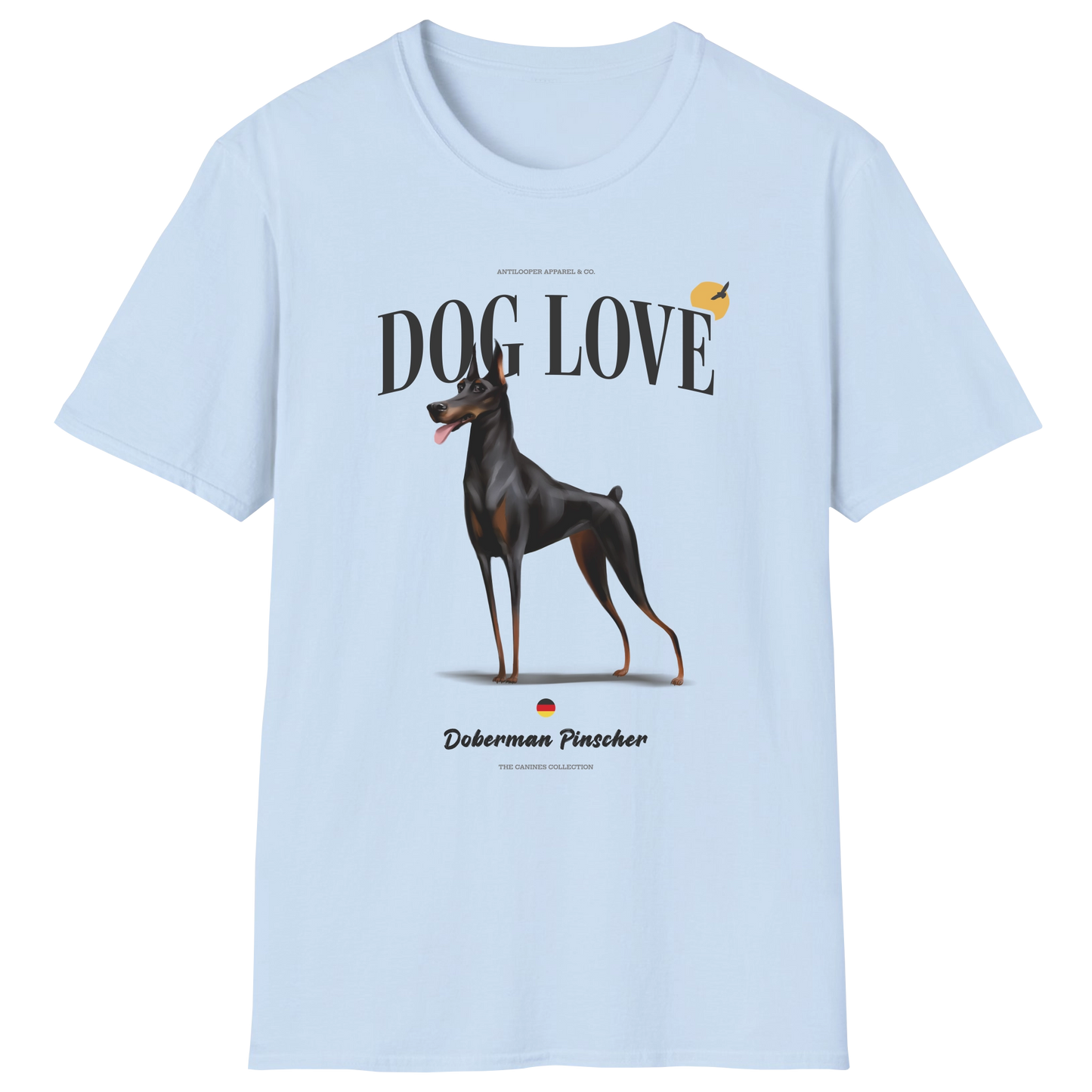 flatlay-canines-doberman_pinscher-black_rust-dog_love-t_shirt-light_blue