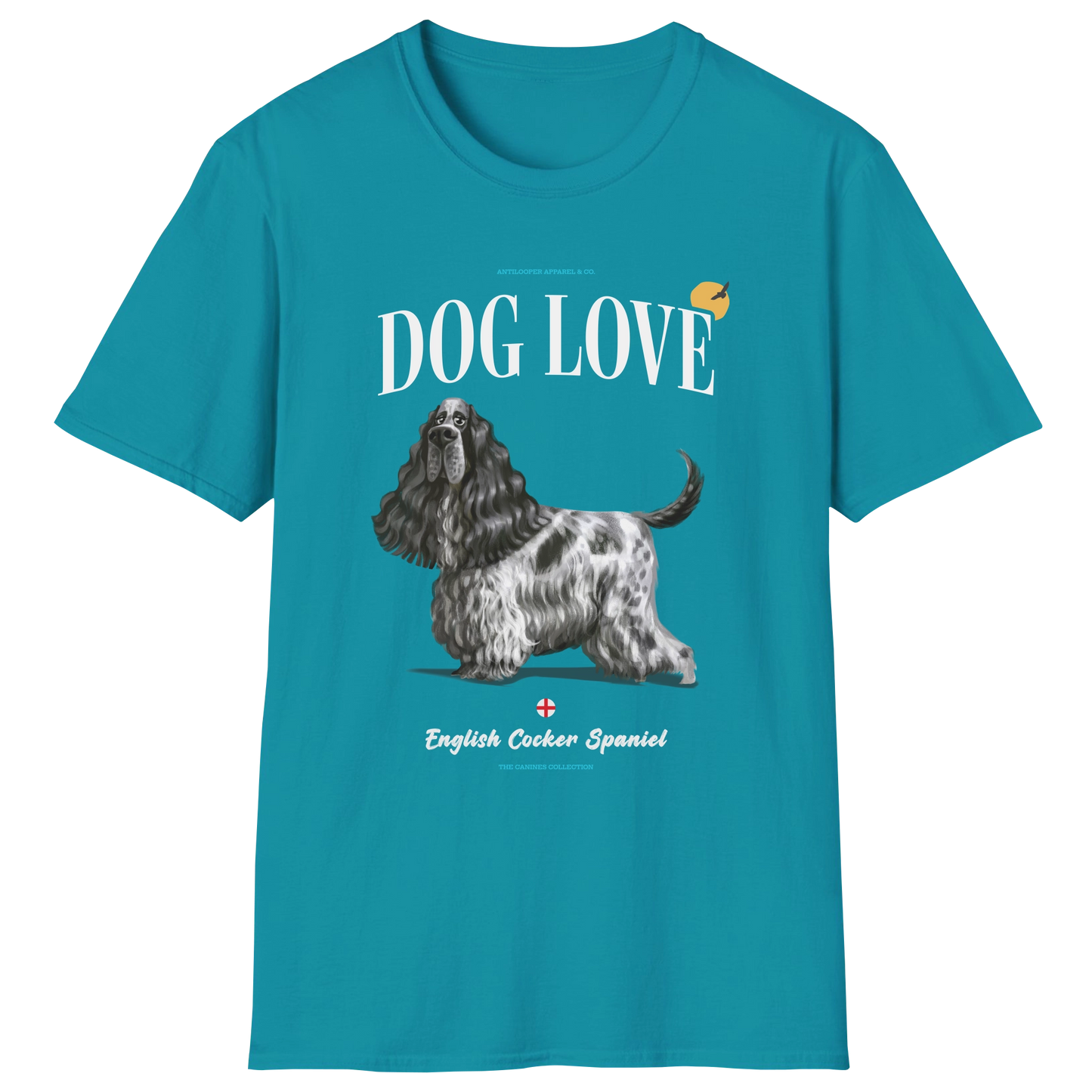 flatlay-canines-english_cocker_spaniel-black_white-dog_love-t_shirt-tropical_blue