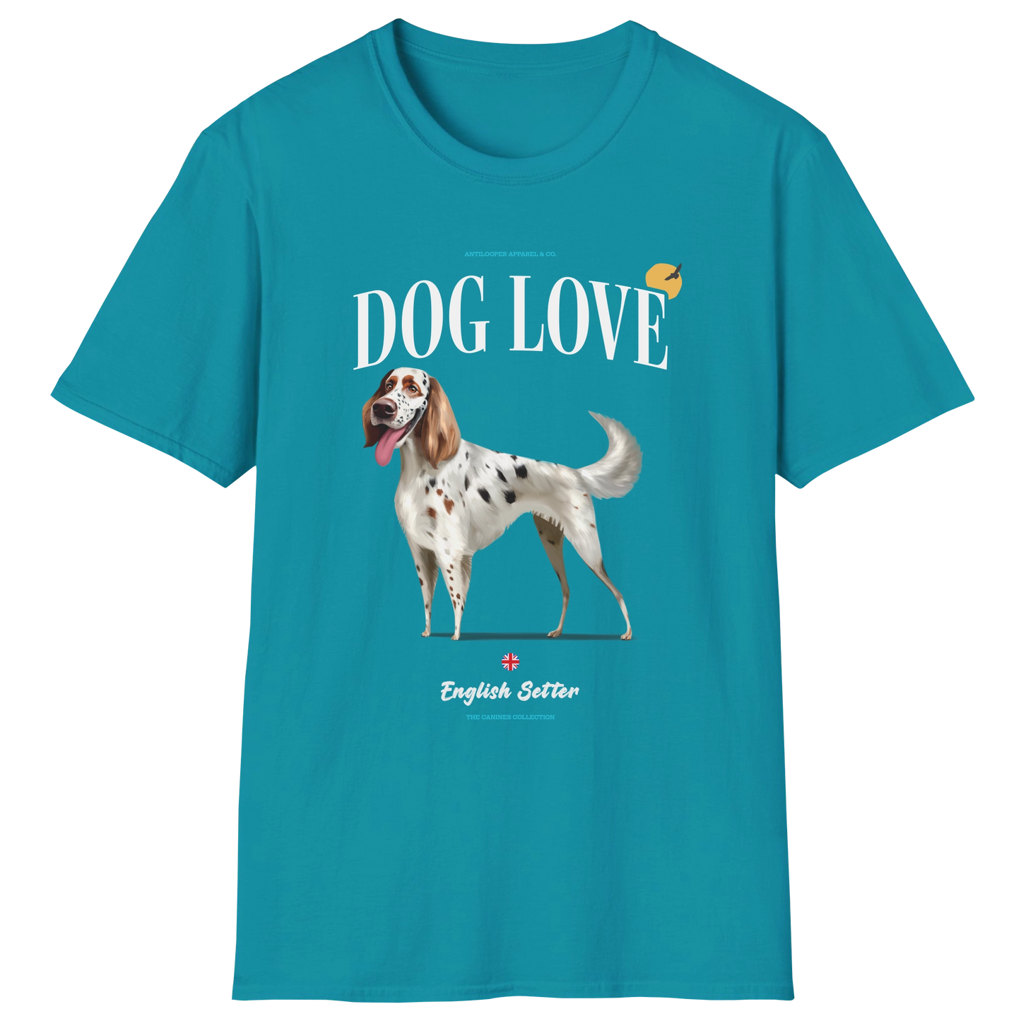 flatlay-canines-english_setter-blue_belton_tan-dog_love-t_shirt-tropical_blue
