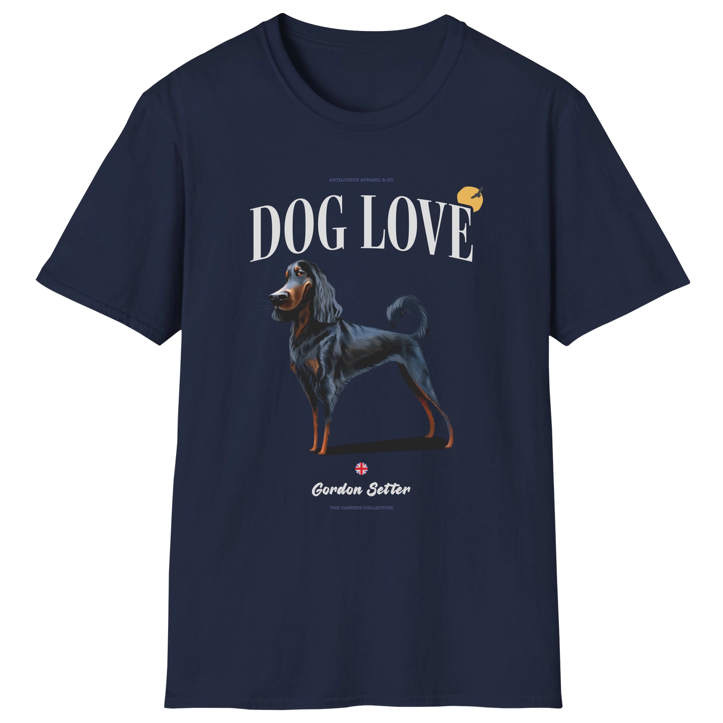 flatlay-canines-gordon_setter-black_tan-dog_love-t_shirt-navy