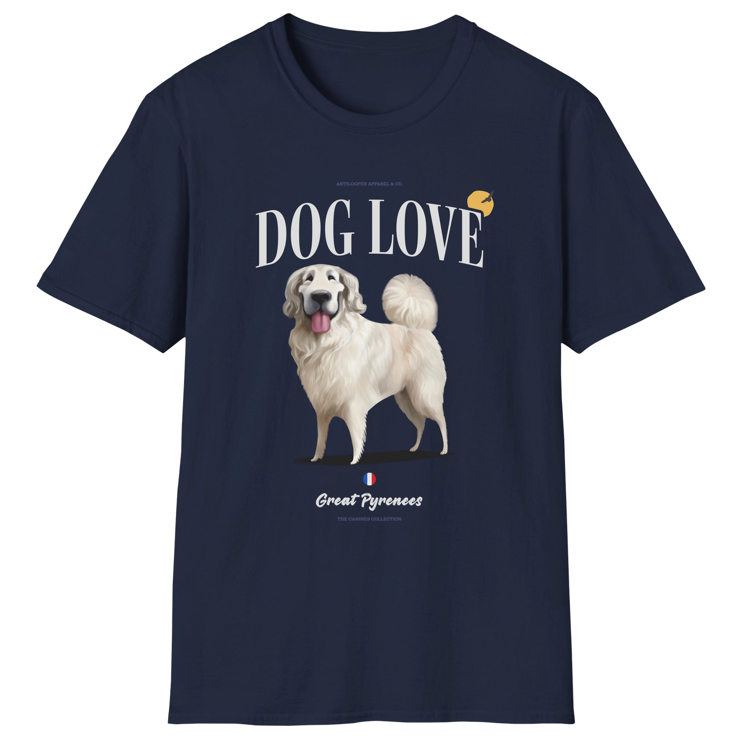 flatlay-canines-great_pyrenees-white-dog_love-t_shirt-navy