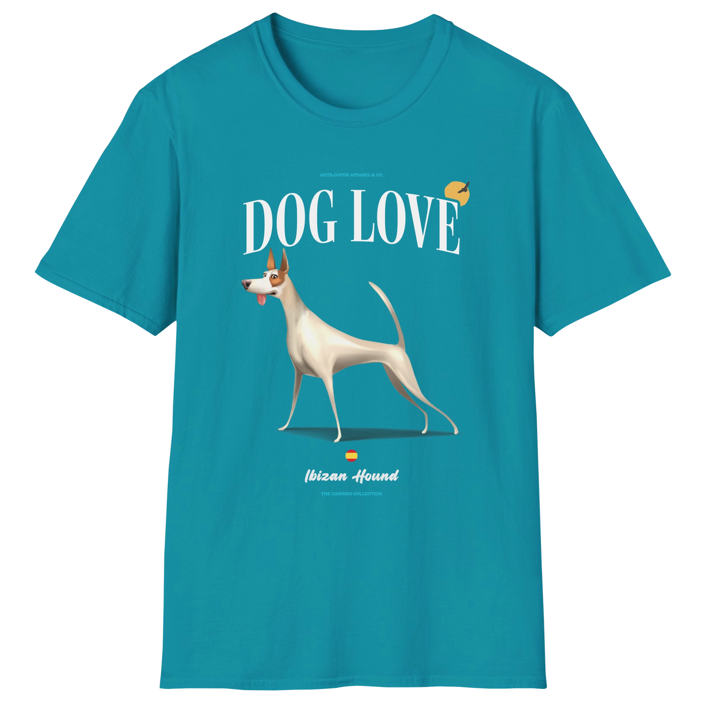 flatlay-canines-ibizan_hound-red_white-dog_love-t_shirt-tropical_blue