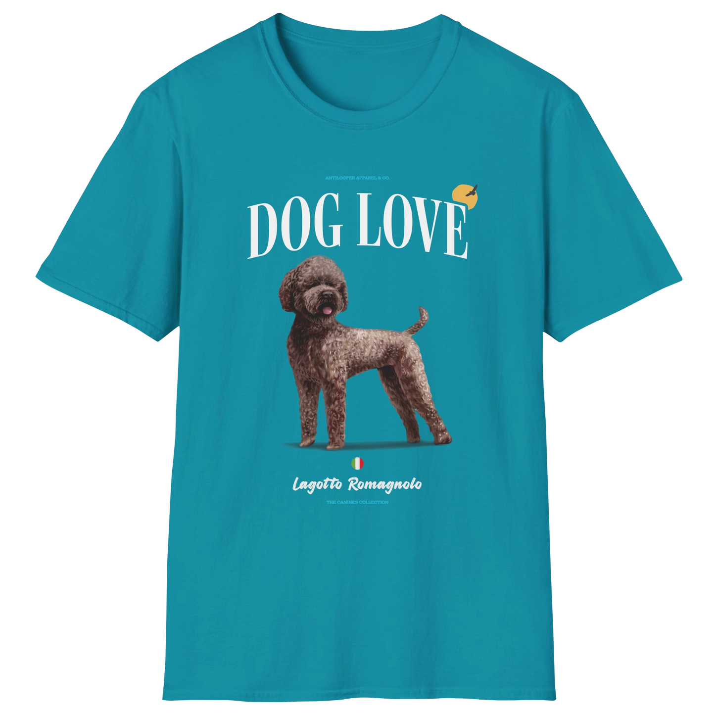 flatlay-canines-lagotto_romagnolo-brown-dog_love-t_shirt-tropical_blue