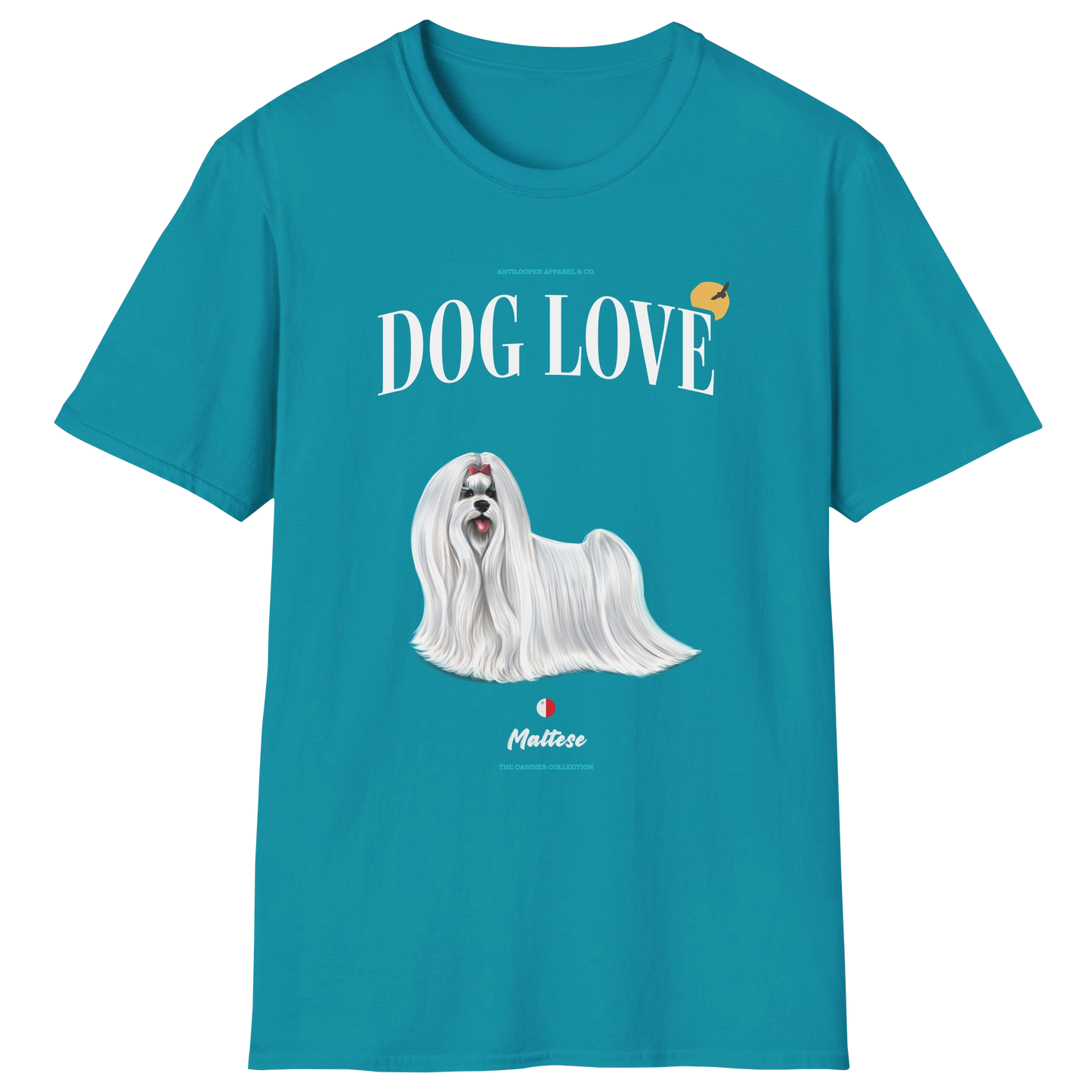 flatlay-canines-maltese-white-dog_love-t_shirt-tropical_blue