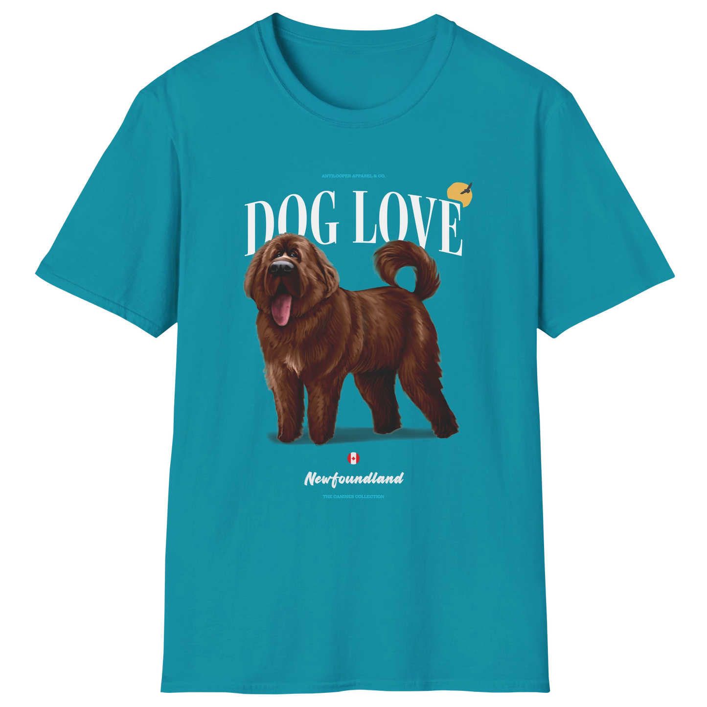 flatlay-canines-newfoundland-brown-dog_love-t_shirt-tropical_blue