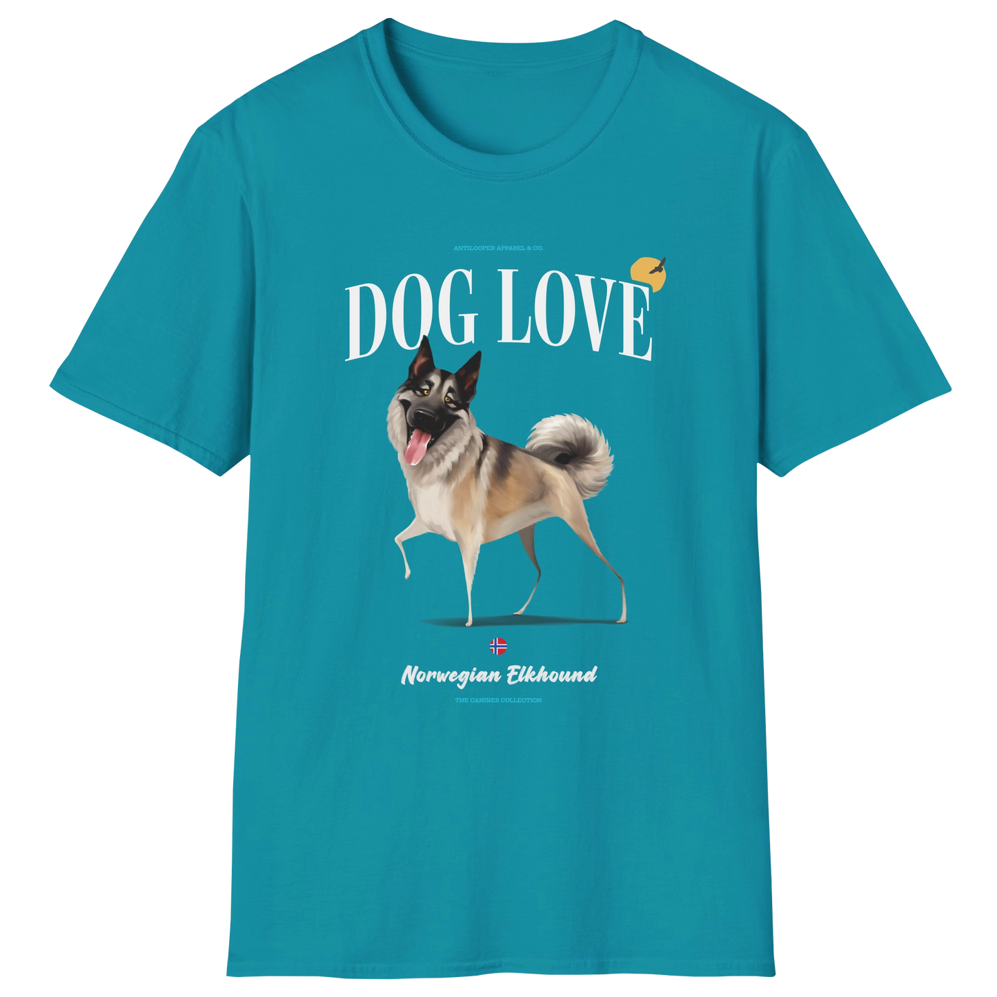 flatlay-canines-norwegian_elkhound-grey_black-t_shirt-tropical_blue