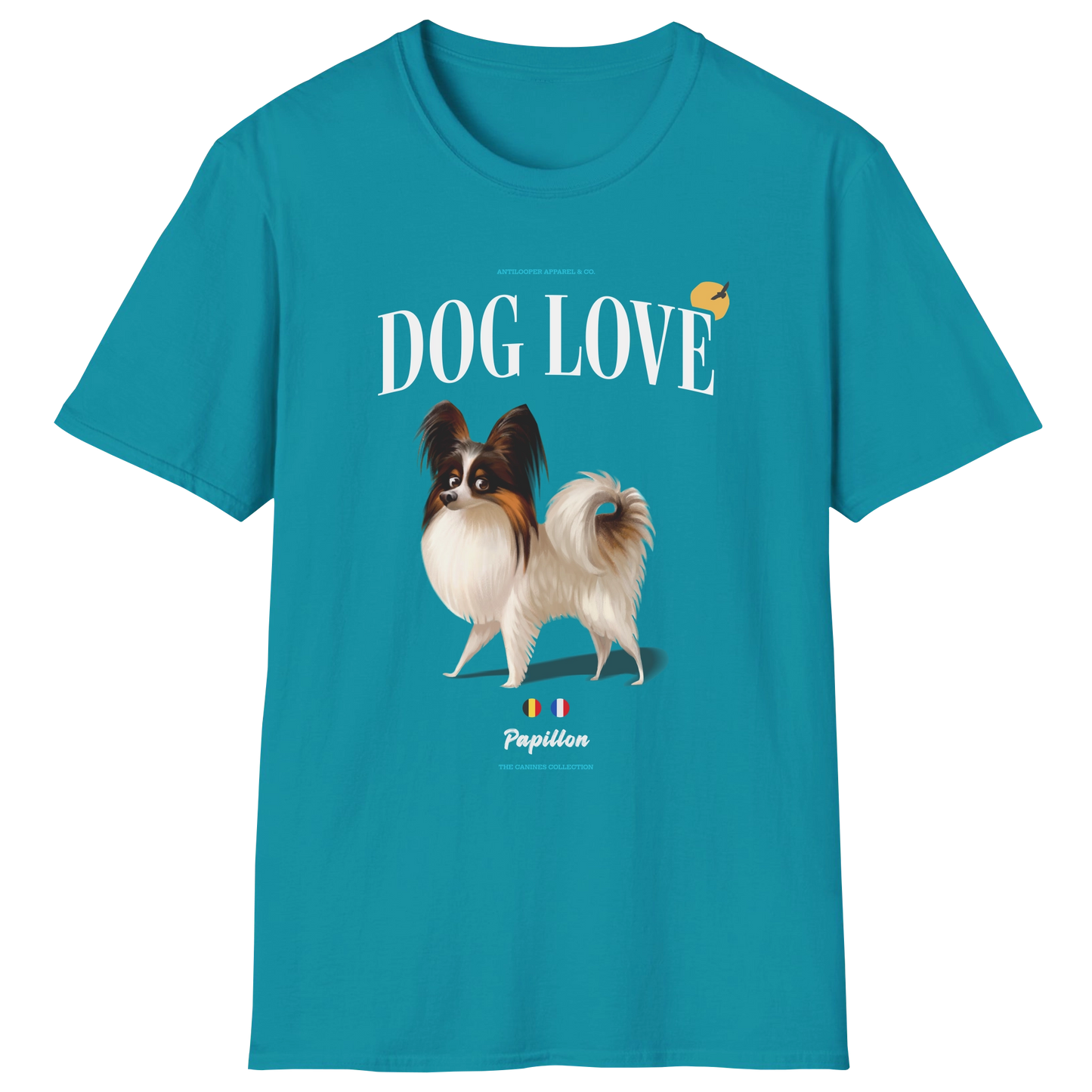 flatlay-canines-papillon-white_black_tan-dog_love-t_shirt-tropical_blue