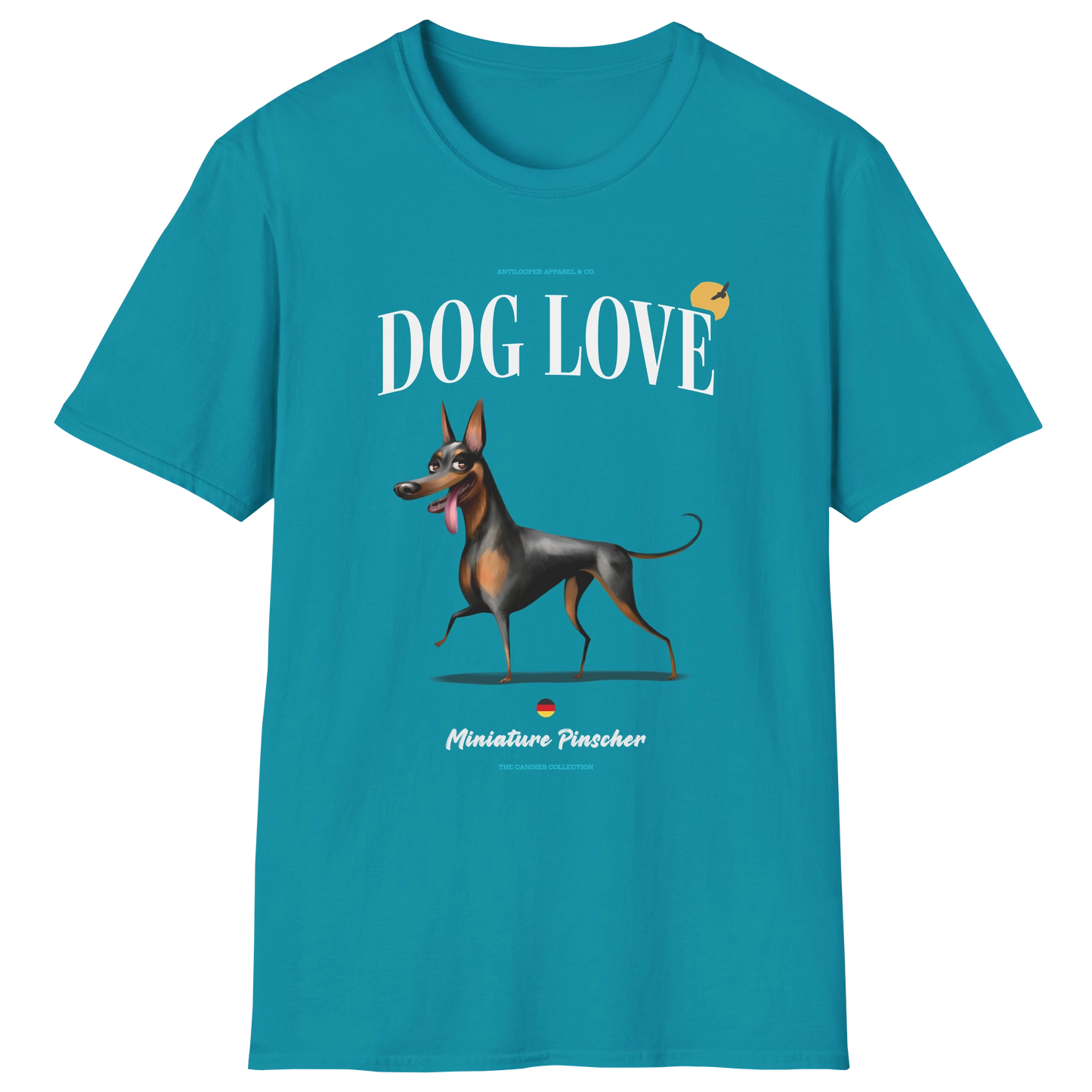flatlay-canines-pinscher+miniature-black_rust-dog_love-t_shirt-tropical_blue
