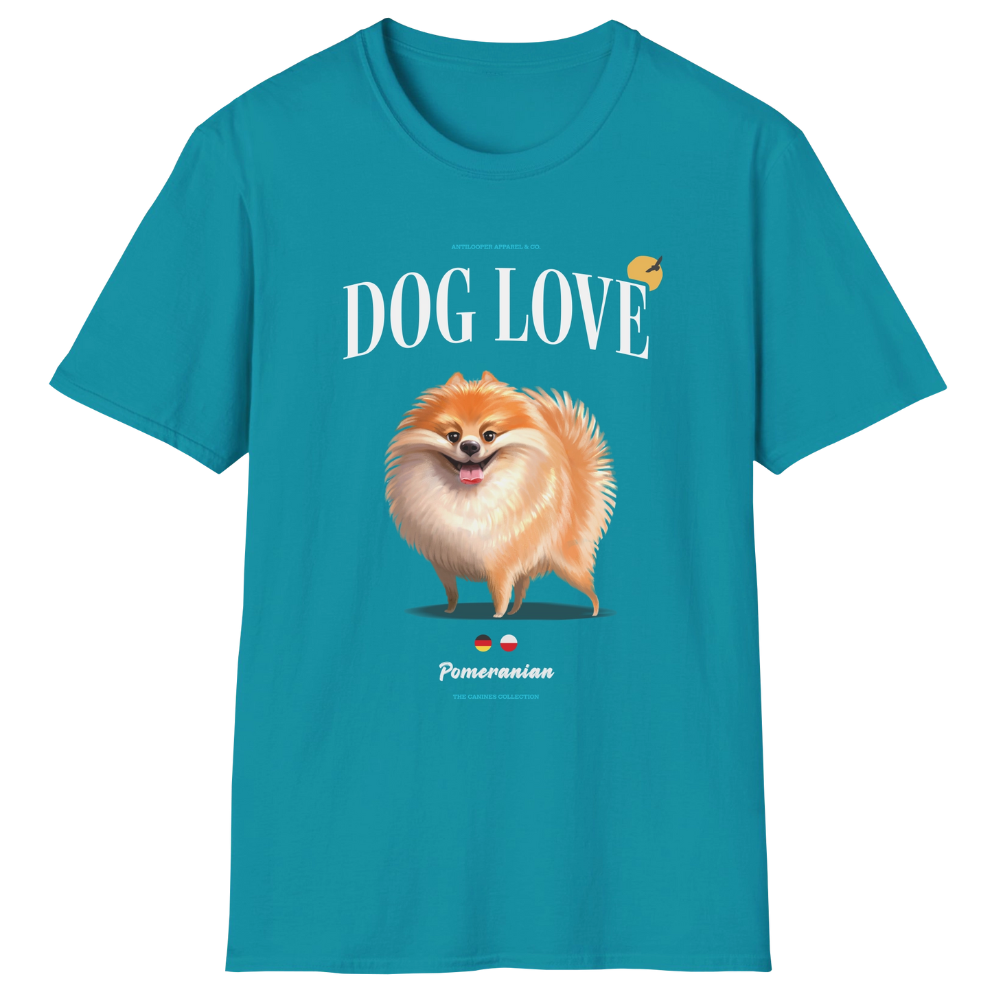 flatlay-canines-pomeranian-red-dog_love-t_shirt-tropical_blue