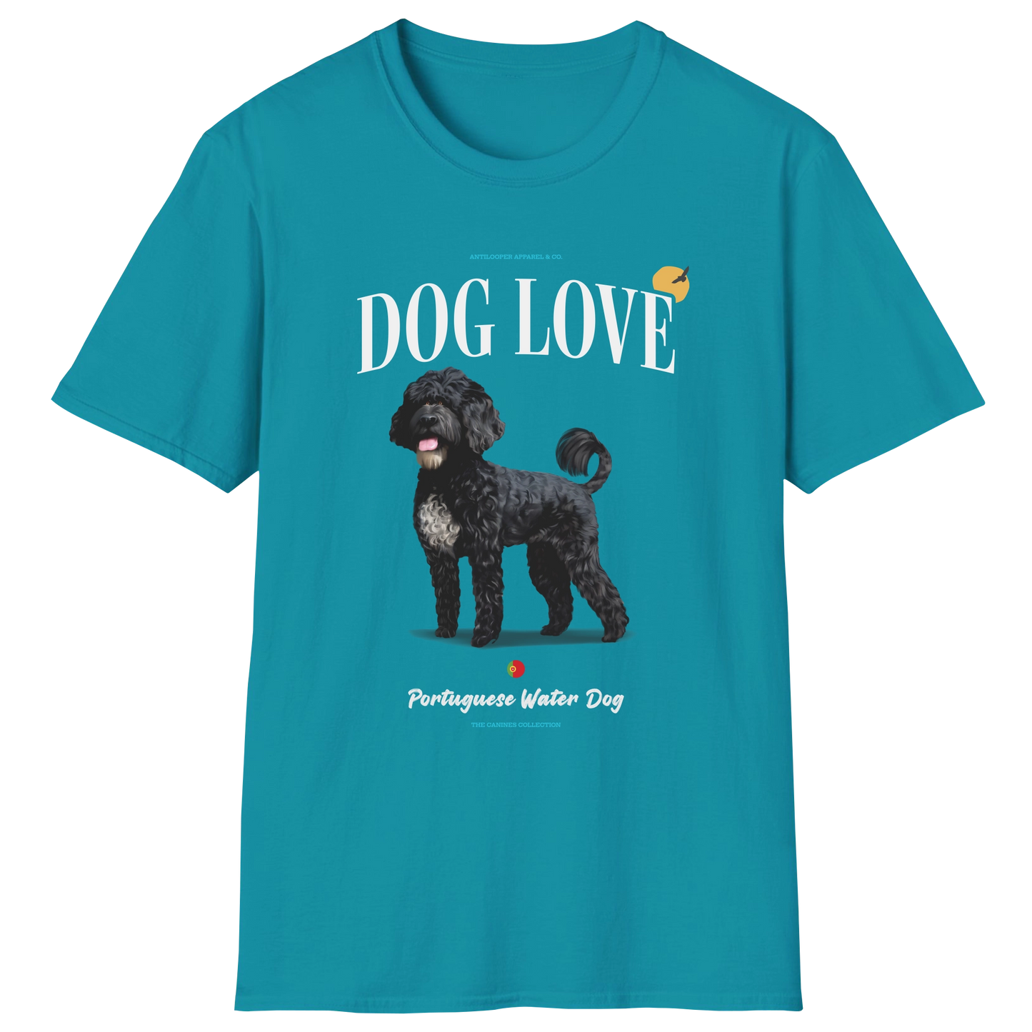 flatlay-canines-portuguese_water_dog-black-dog_love-t_shirt-tropical_blue