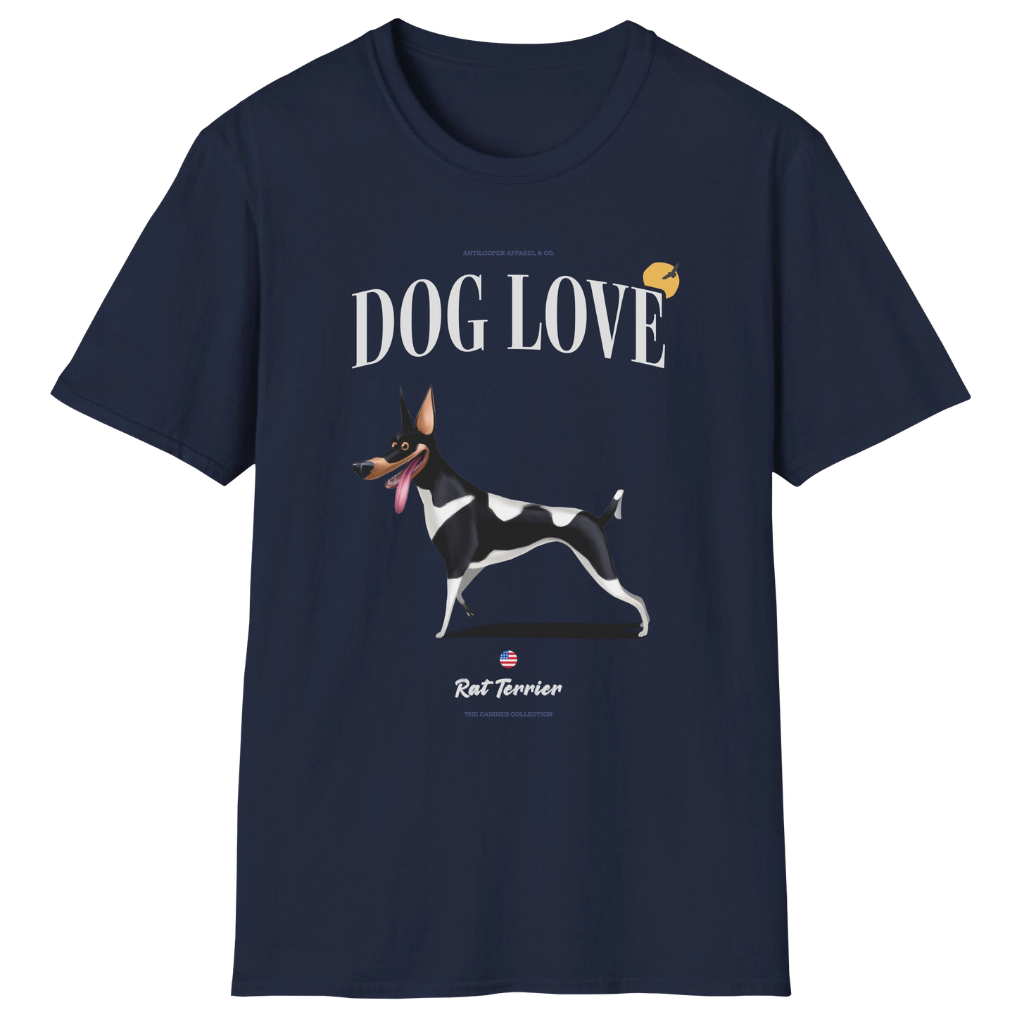 flatlay-canines-rat_terrier-black_white_tan-dog_love-t_shirt-navy