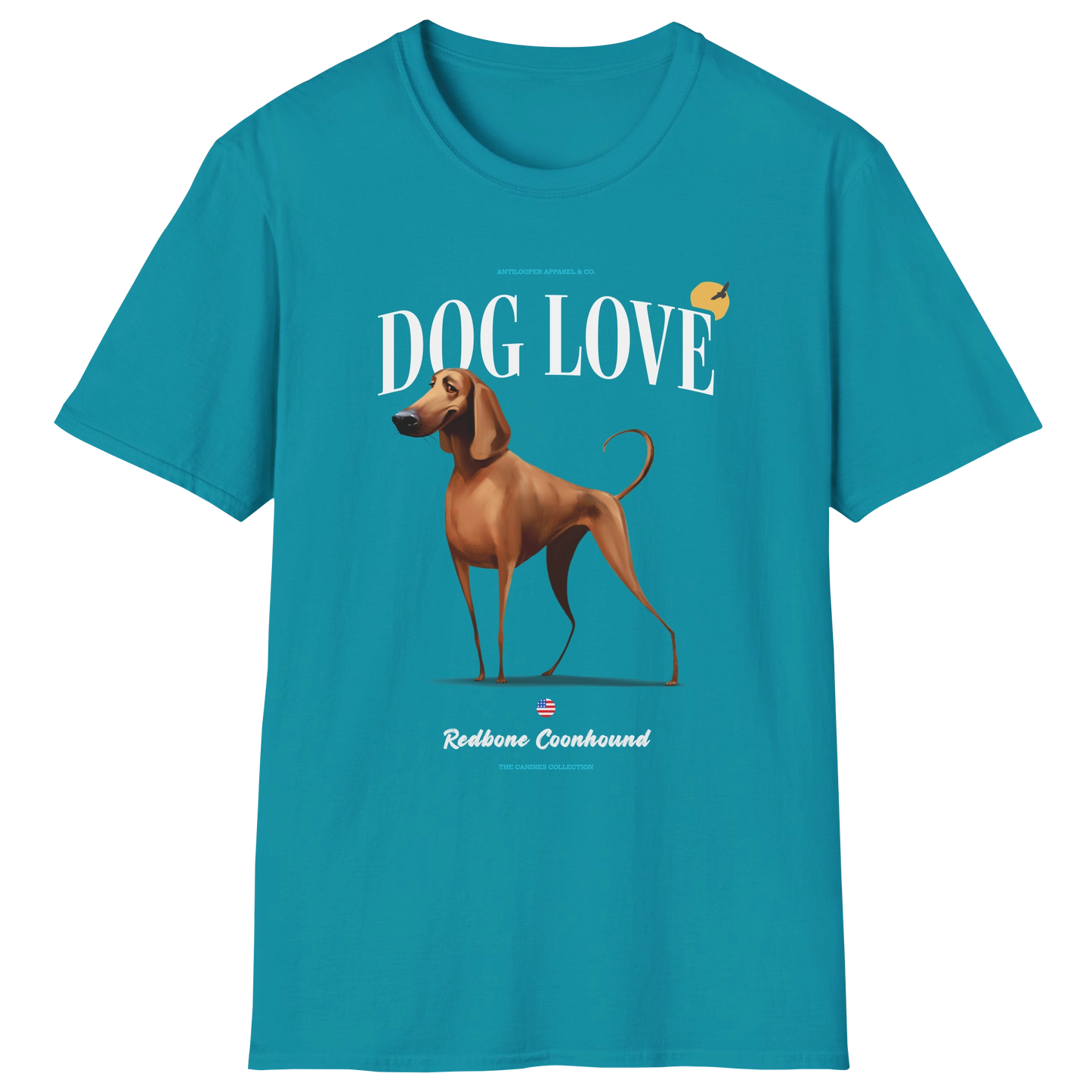 flatlay-canines-redbone_coonhound-red-dog_love-t_shirt-tropical_blue