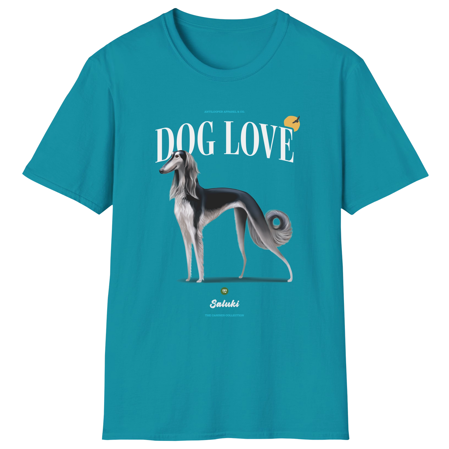 flatlay-canines-saluki-black_white-dog_love-t_shirt-tropical_blue