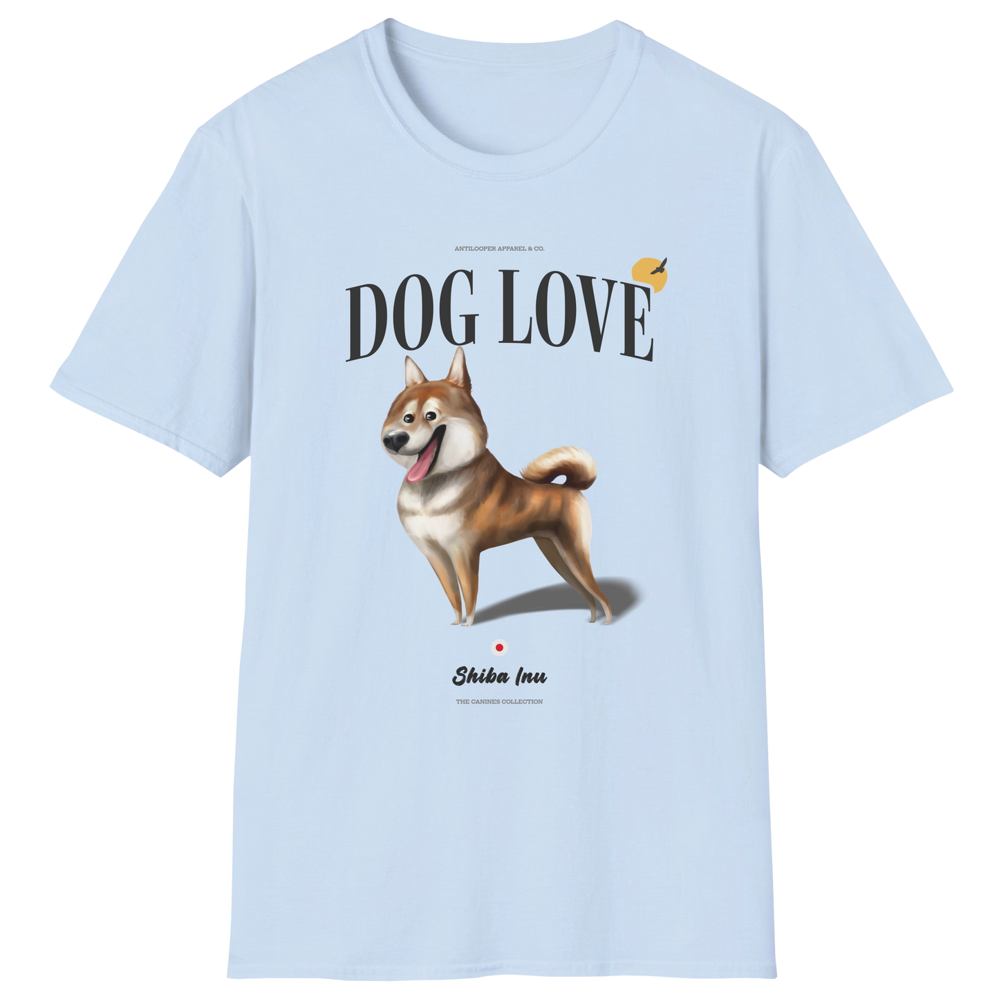flatlay-canines-shiba_inu-sesame-dog_love-t_shirt-light_blue