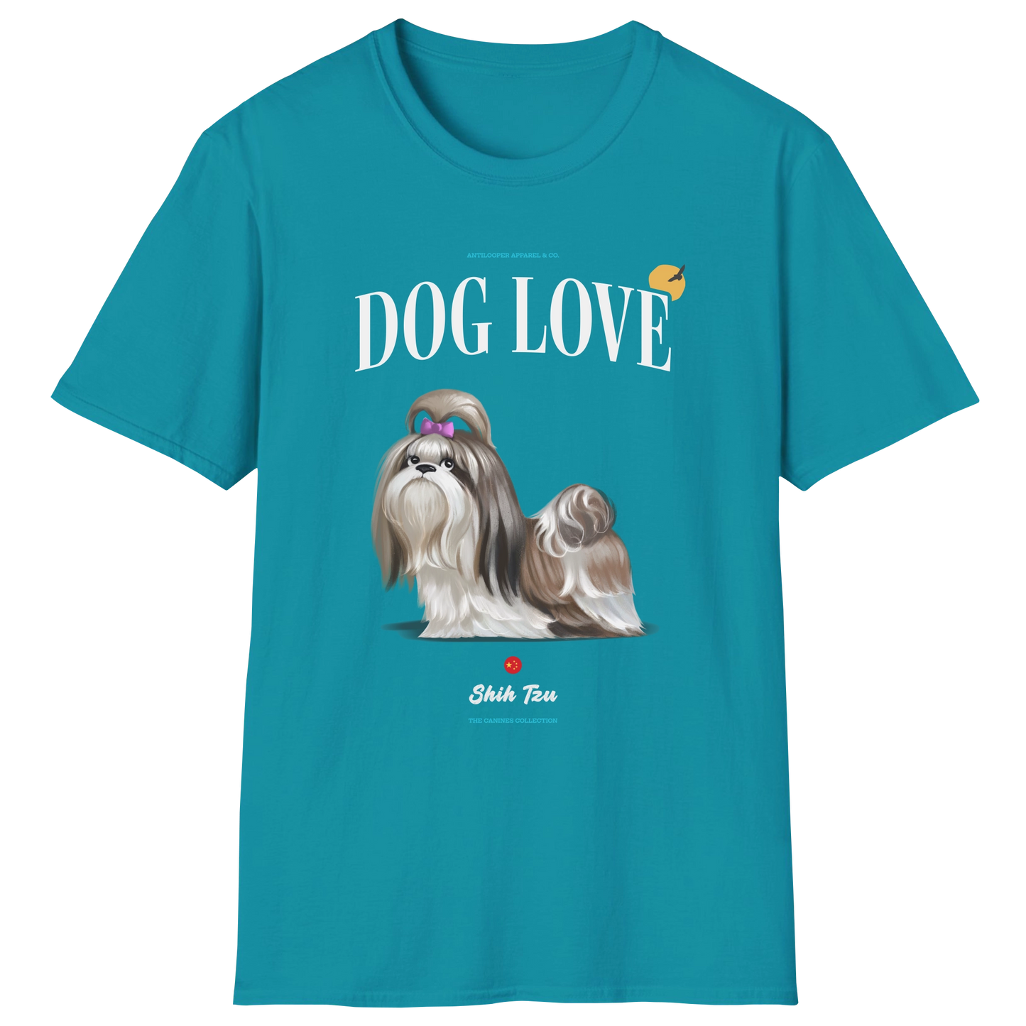 flatlay-canines-shih_tzu-silver_gold_white-dog_love-t_shirt-tropical_blue