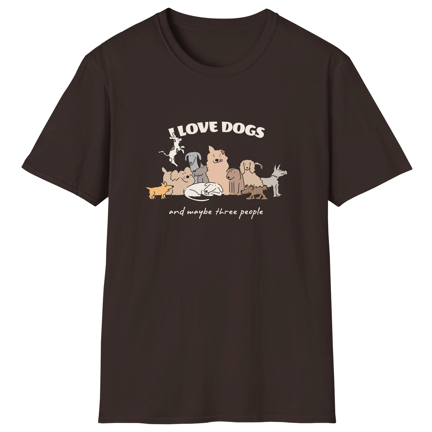 flatlay-dog_lover-mutt-i_love_dogs_and_maybe_three_people-t_shirt-dark_chocolate