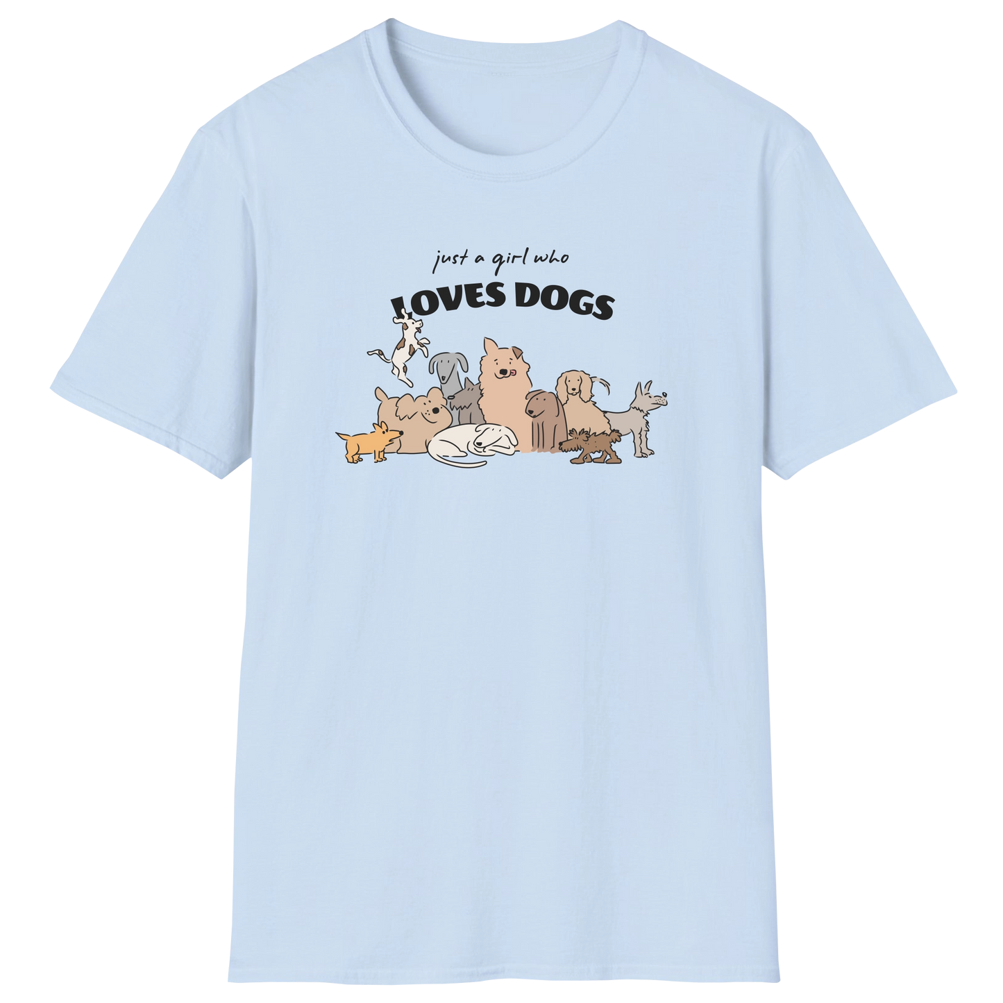 flatlay-dog_lover-mutt-just_a_girl_who_loves_dogs-t_shirt-light_blue
