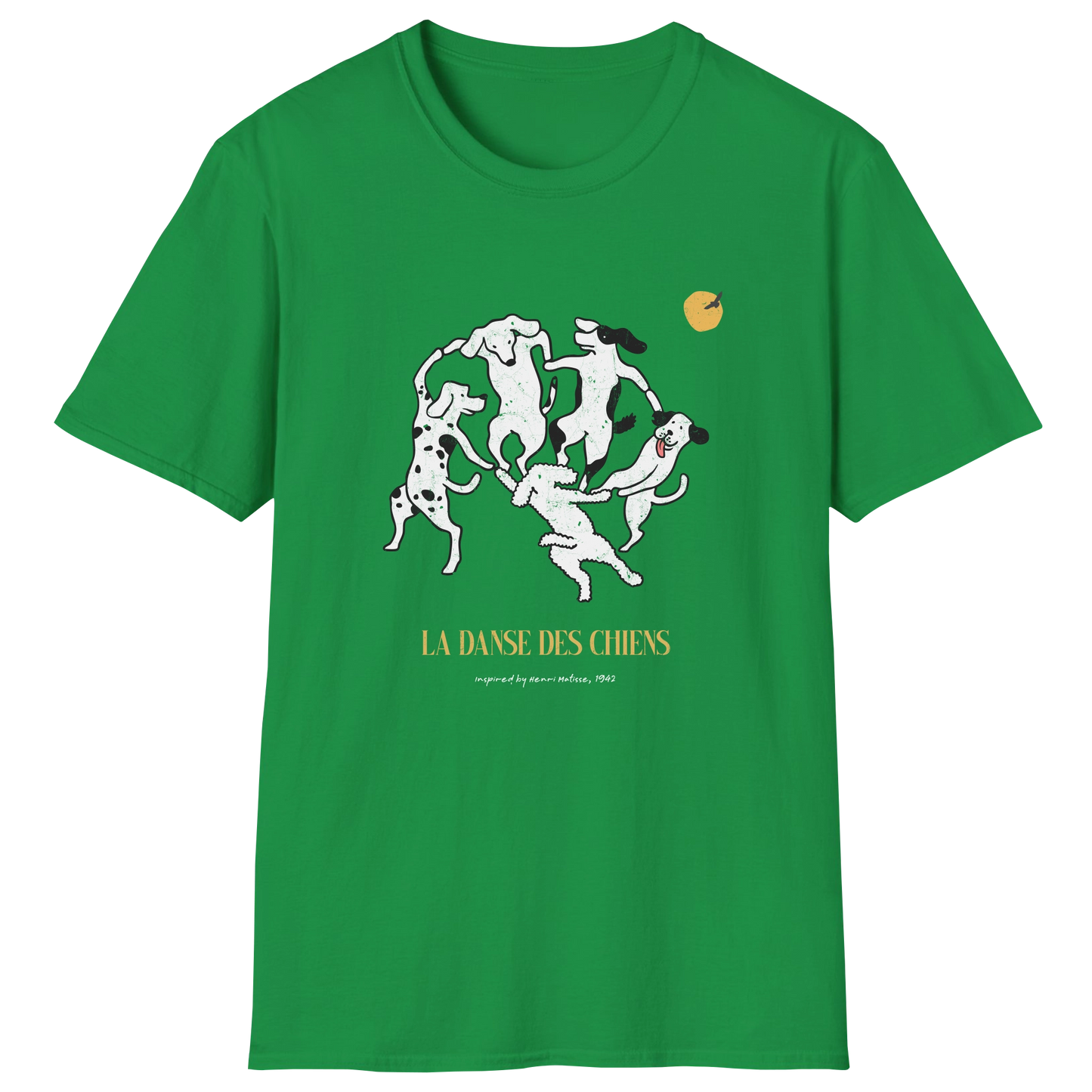 flatlay-dog_lover-mutt-matisse_la_danse-t_shirt-irish_green
