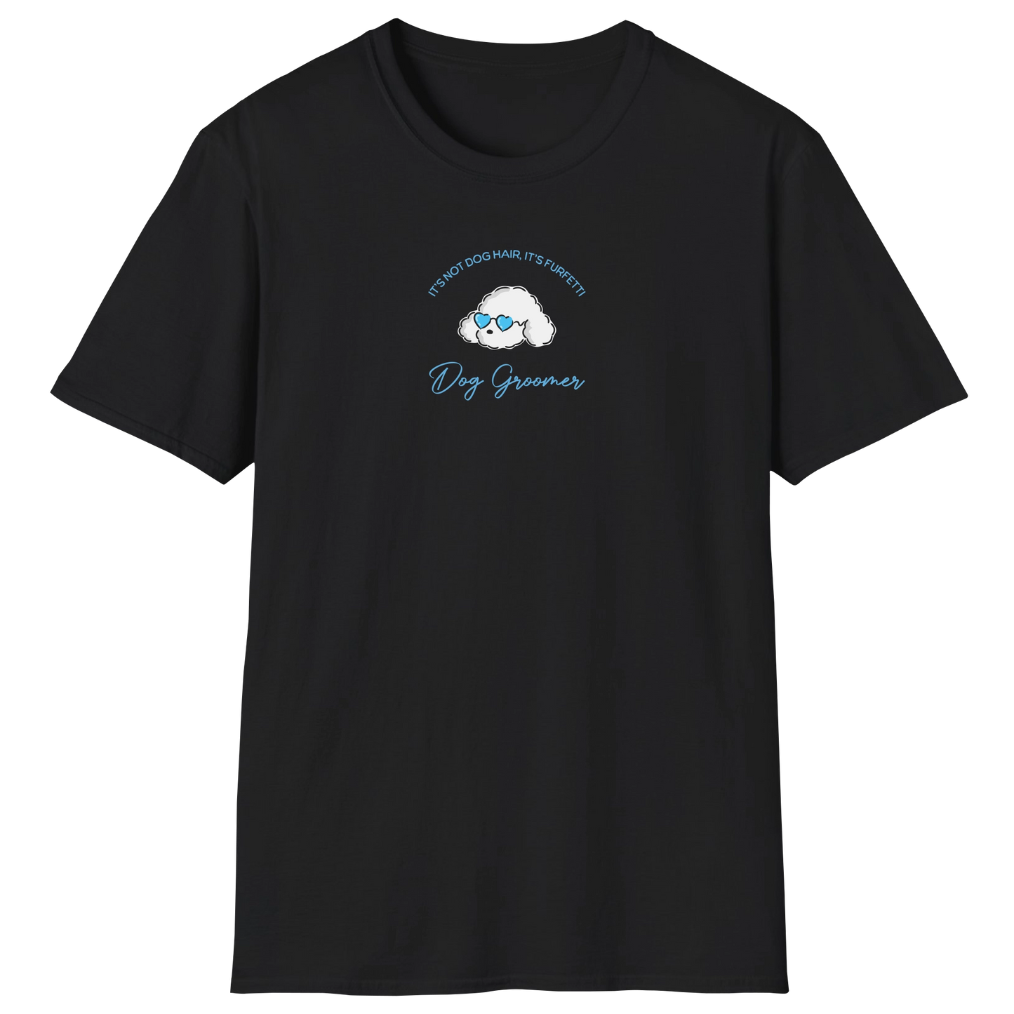 flatlay-dog_lover-poodle+standard-dog_groomer_furfetti_cyan-t_shirt-black