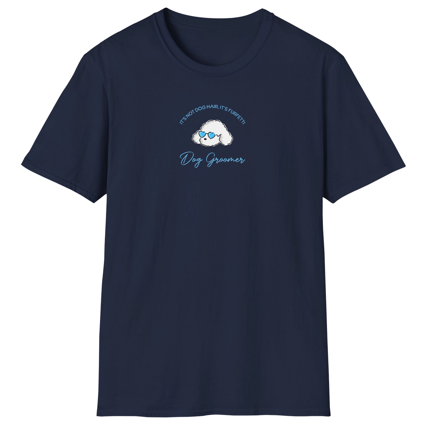 flatlay-dog_lover-poodle+standard-dog_groomer_furfetti_cyan-t_shirt-navy