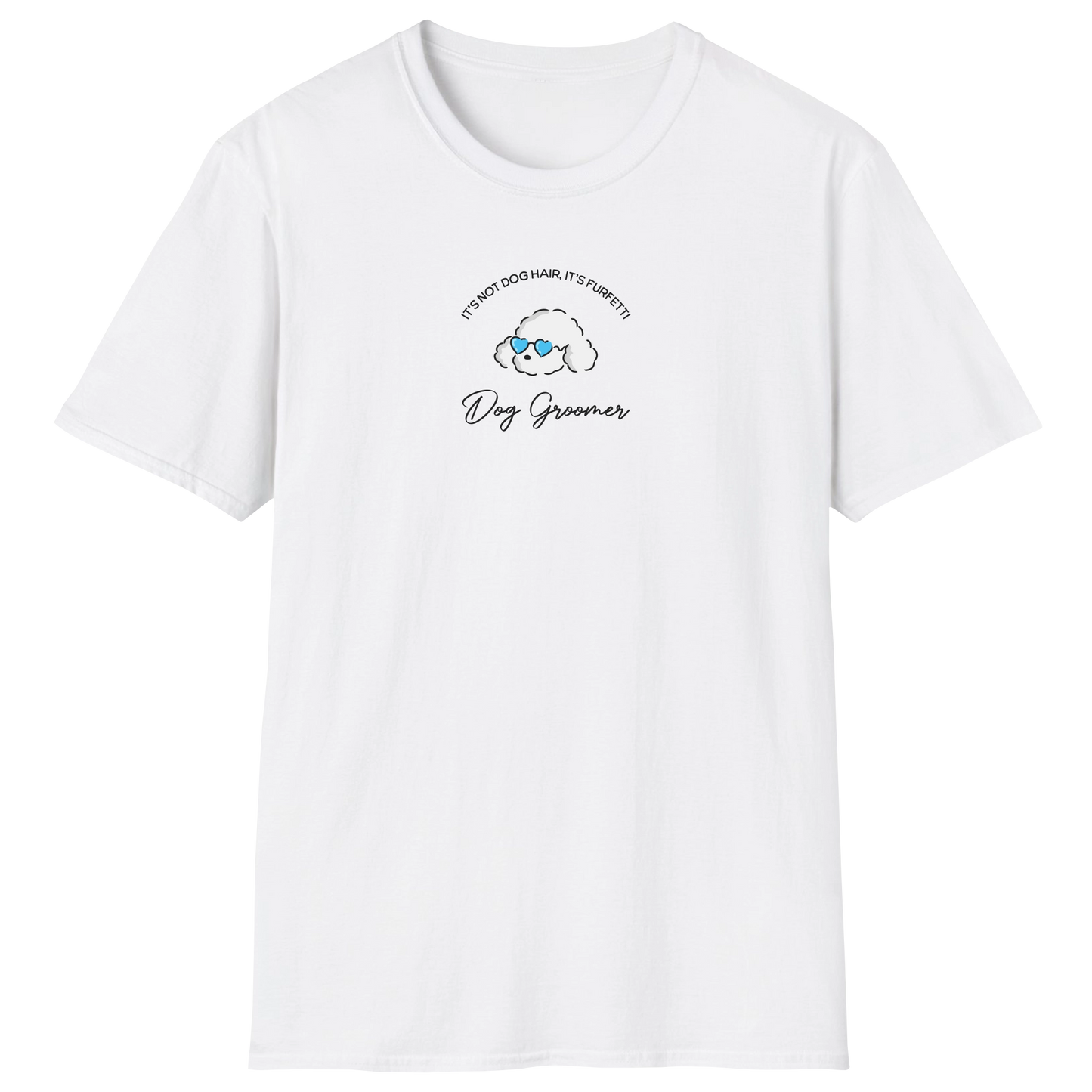 flatlay-dog_lover-poodle+standard-dog_groomer_furfetti_cyan-t_shirt-white