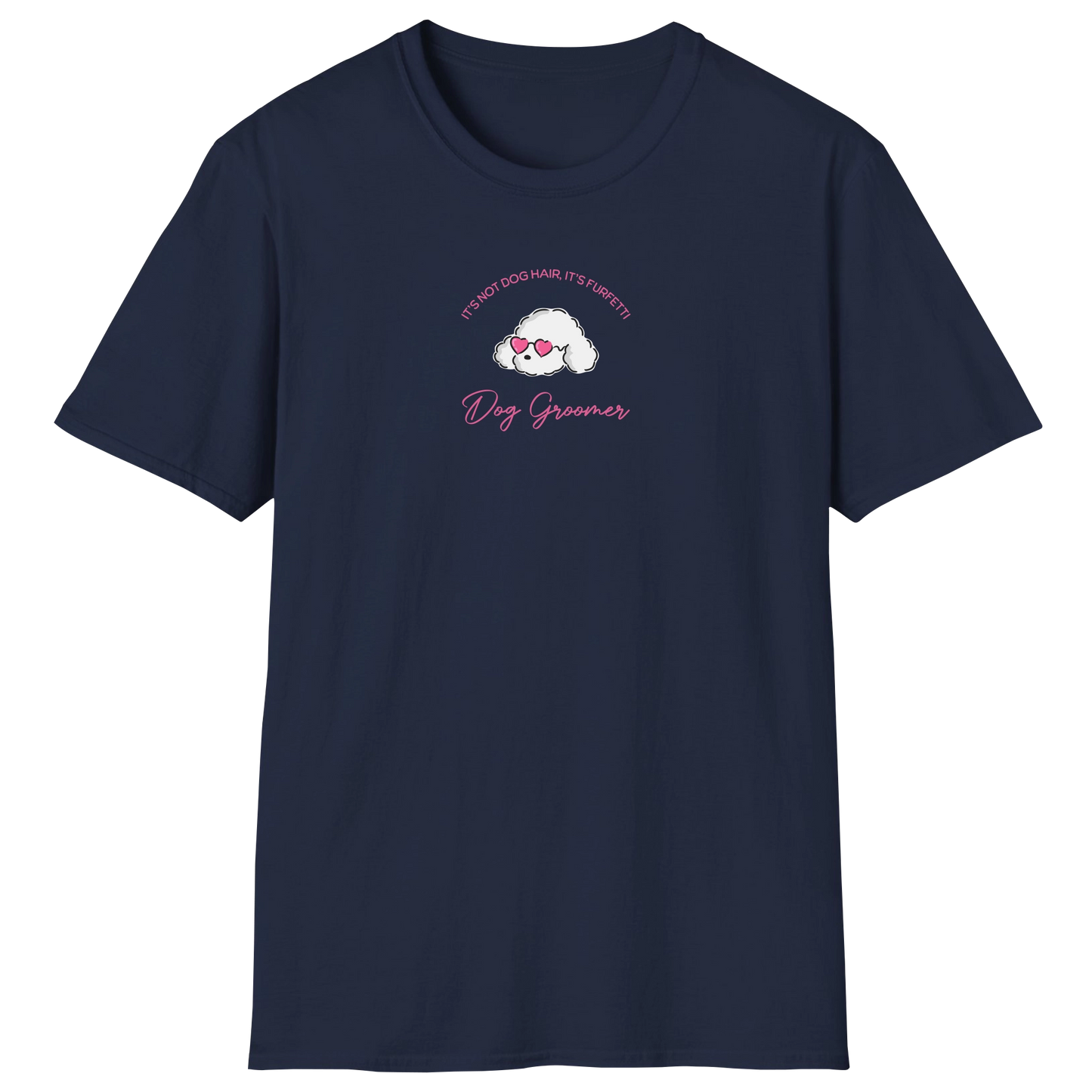 flatlay-dog_lover-poodle+standard-dog_groomer_furfetti_pink-t_shirt-navy