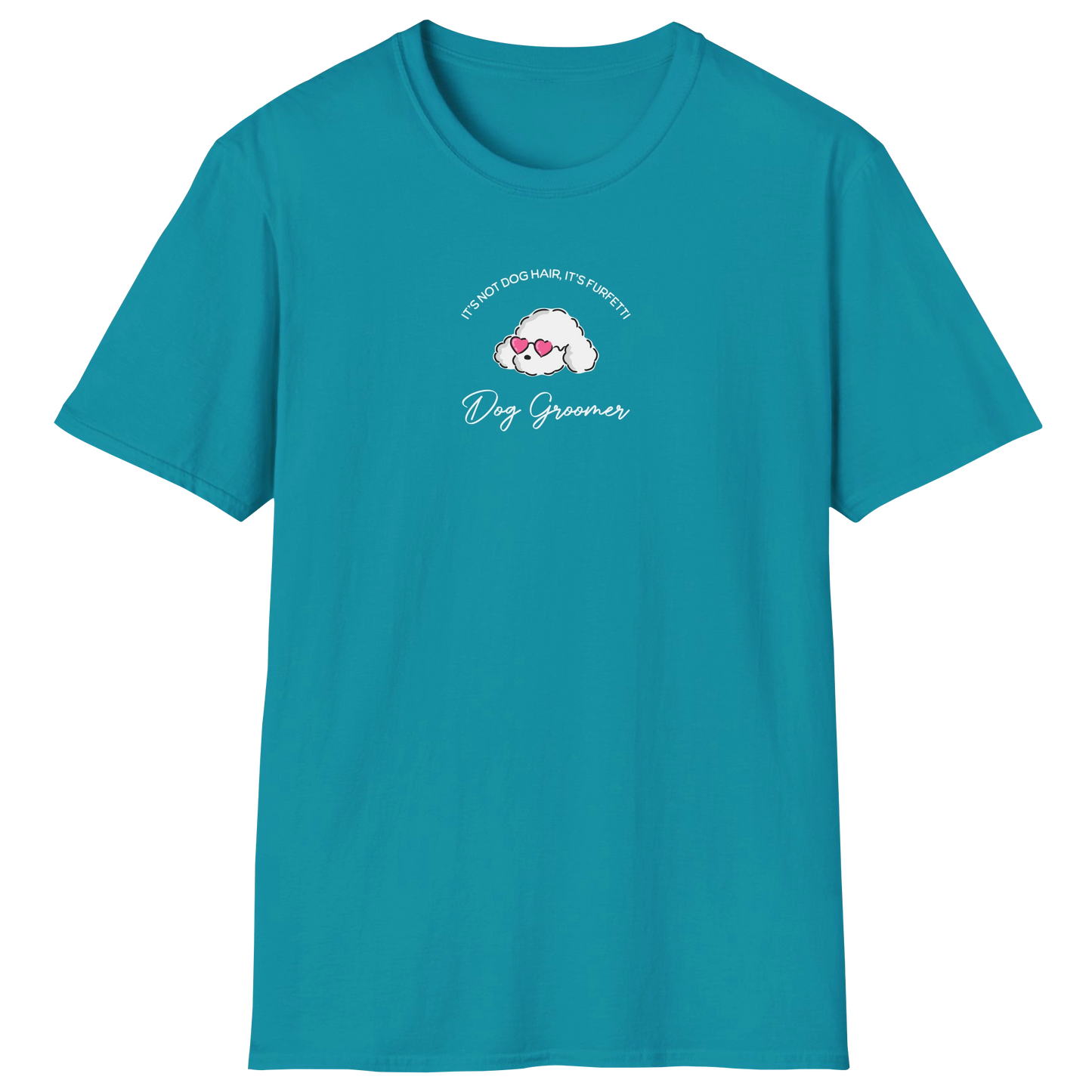 flatlay-dog_lover-poodle+standard-dog_groomer_furfetti_pink-t_shirt-tropical_blue