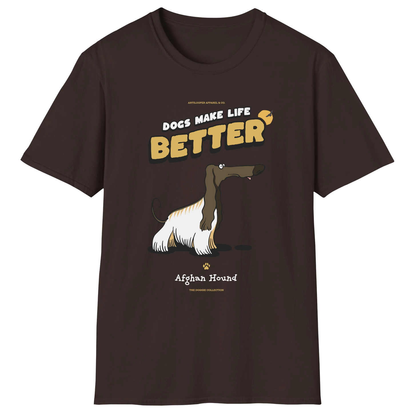 flatlay-doggie-afghan_hound-t_shirt-dark_chocolate