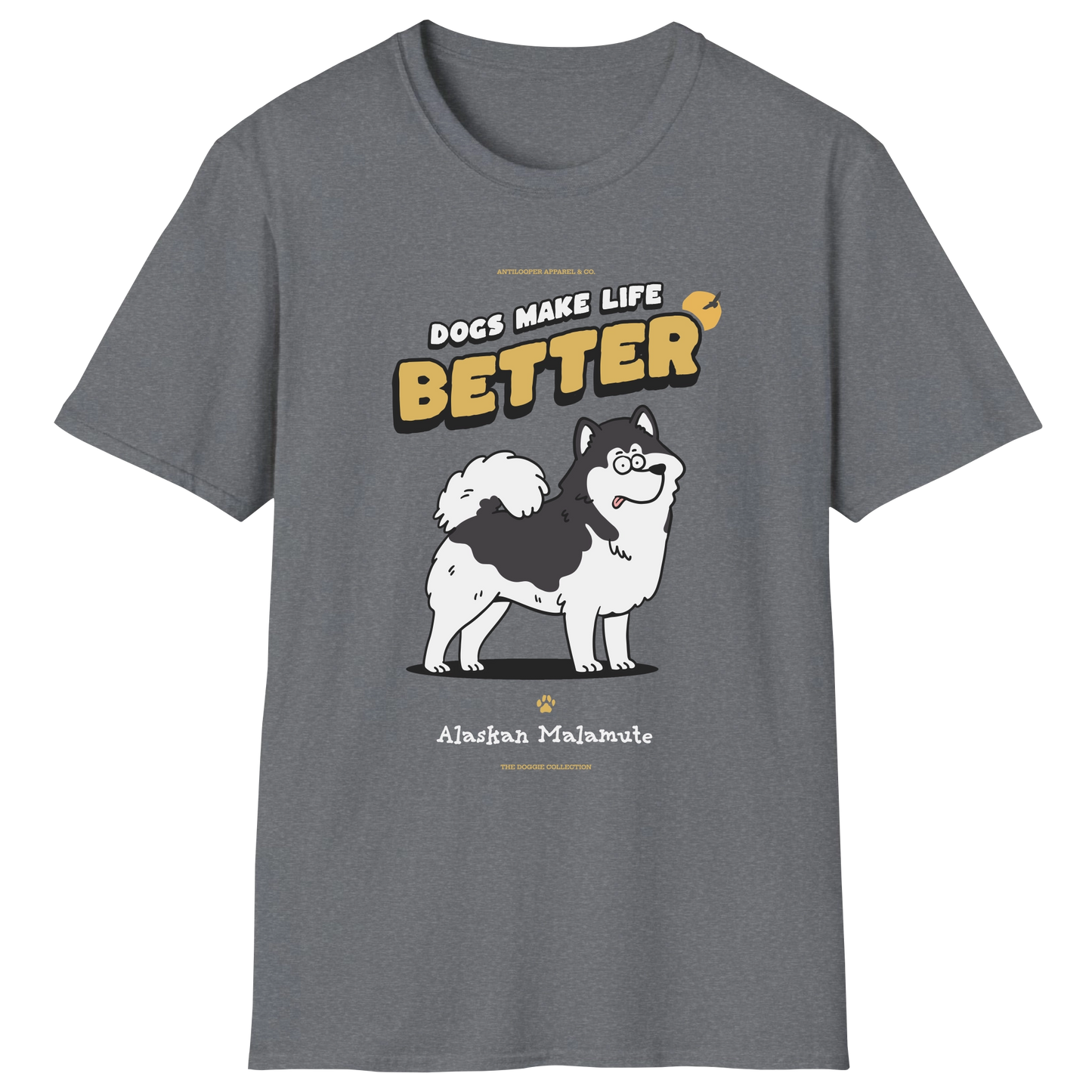 flatlay-doggie-alaskan_malamute-t_shirt-graphite_heather