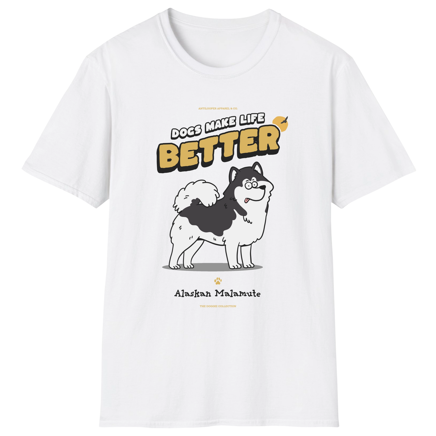 flatlay-doggie-alaskan_malamute-t_shirt-white