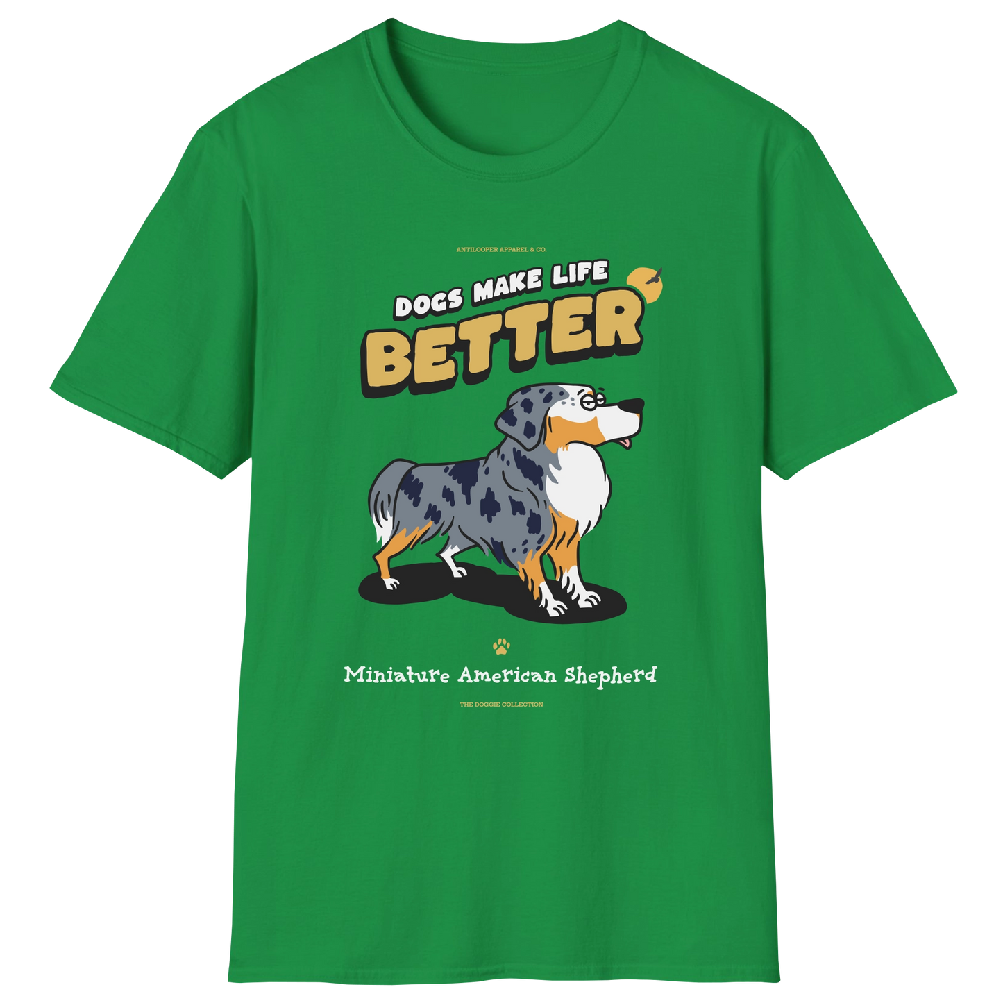 flatlay-doggie-american_shepherd+miniature-t_shirt-irish_green
