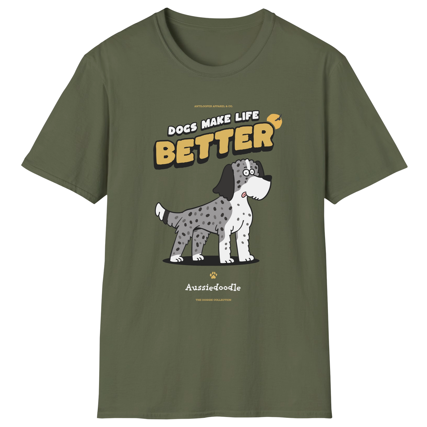 flatlay-doggie-aussiedoodle-t_shirt-military_green