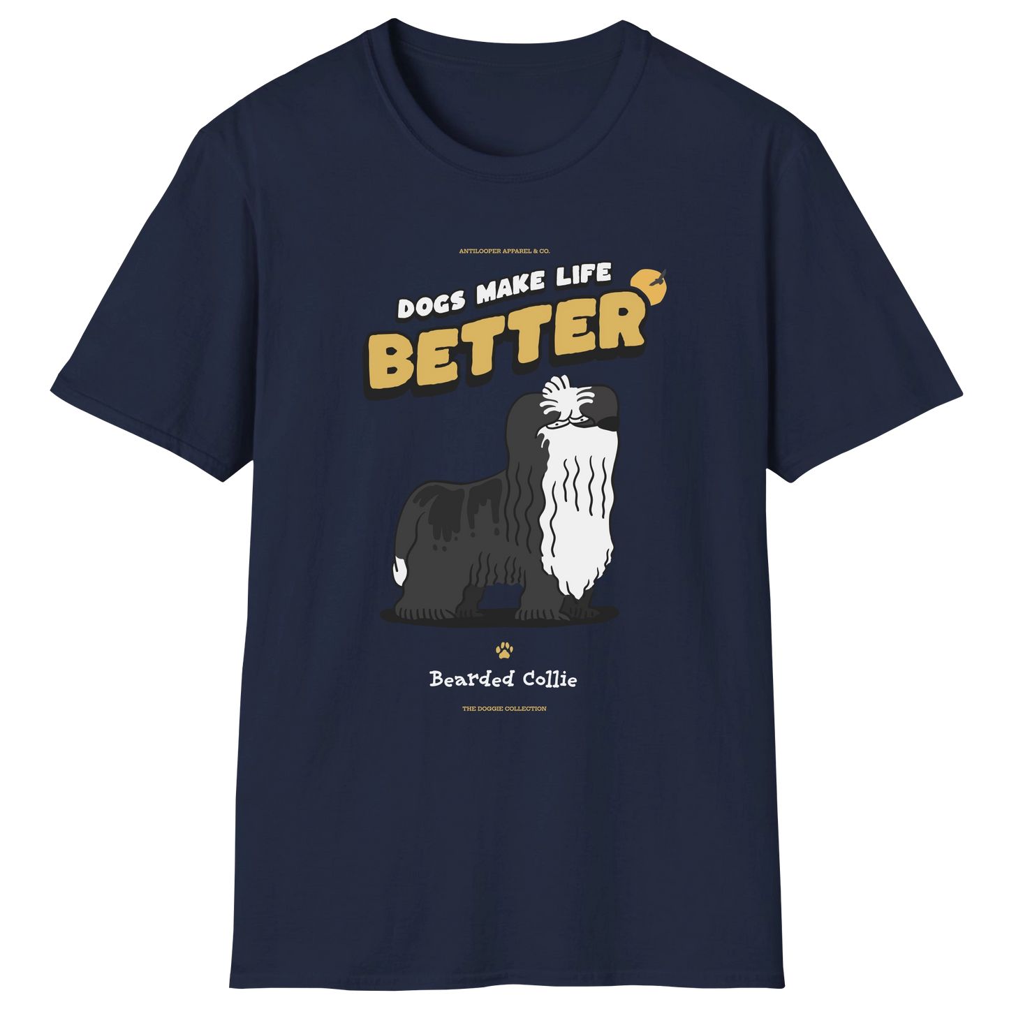 flatlay-doggie-bearded_collie-t_shirt-navy