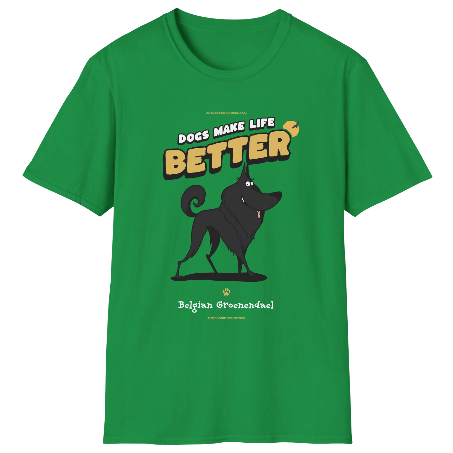 flatlay-doggie-belgian_groenendael-t_shirt-irish_green