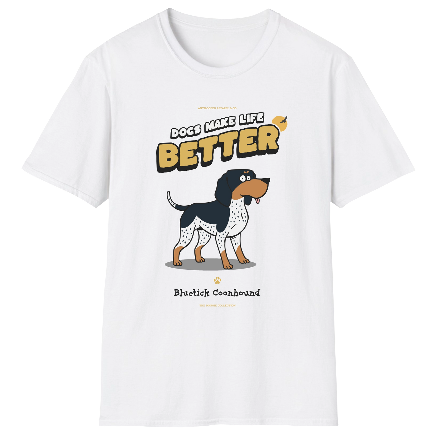 flatlay-doggie-bluetick_coonhound-t_shirt-white