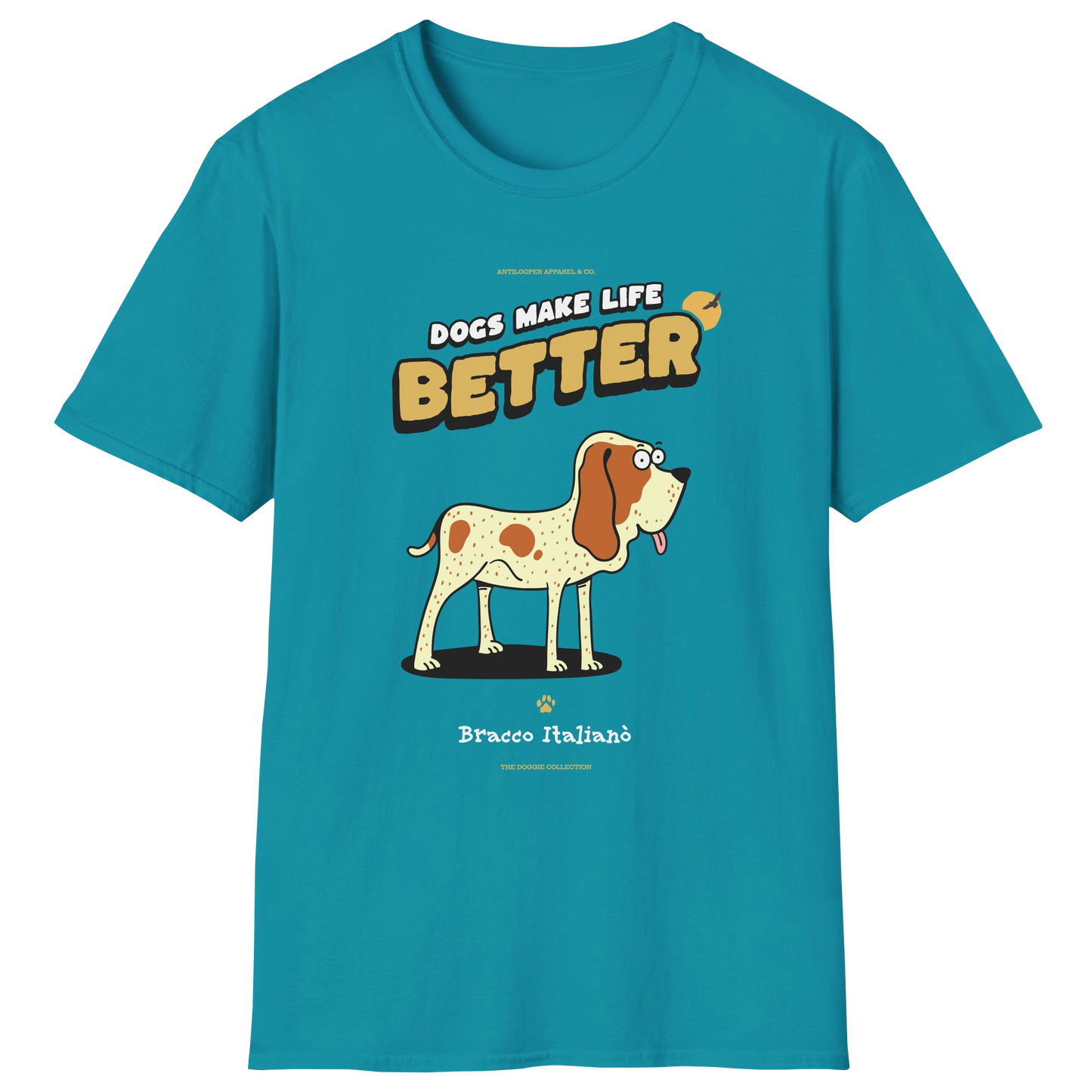 flatlay-doggie-bracco_italiano-t_shirt-tropical_blue