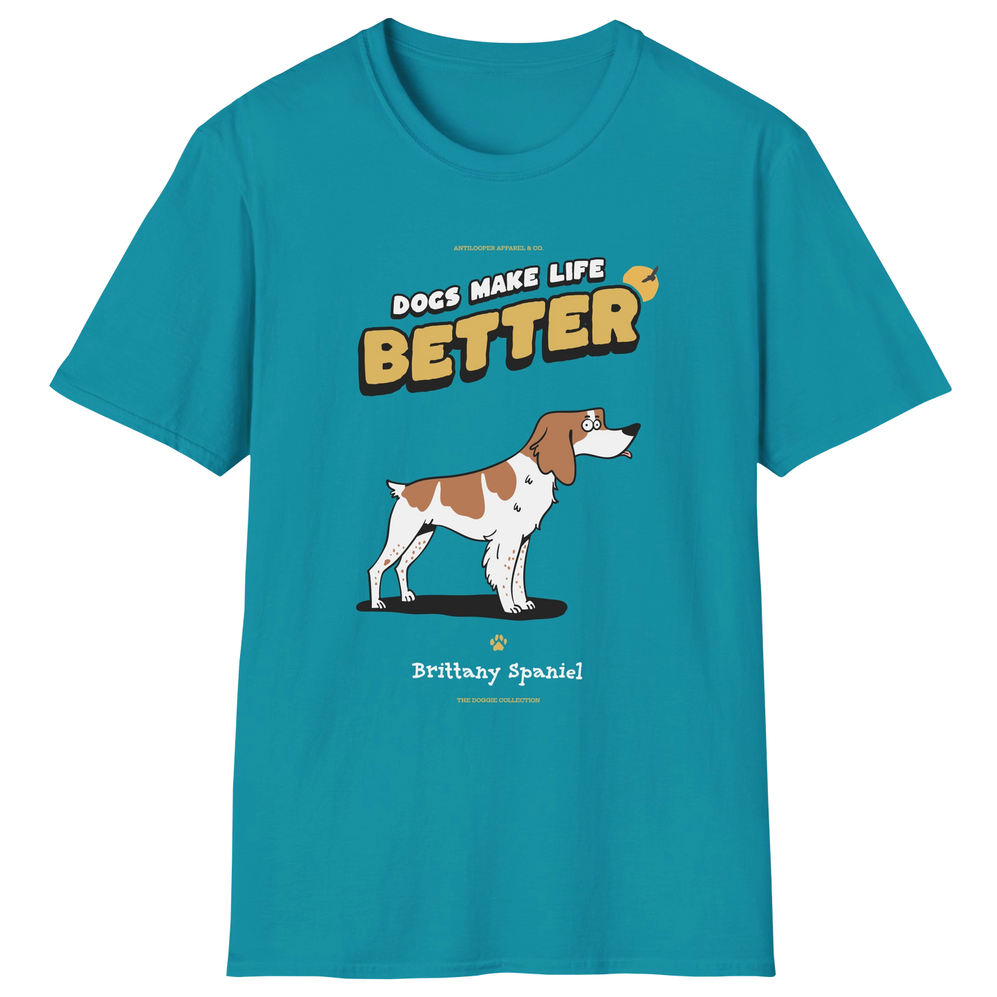 flatlay-doggie-brittany_spaniel-t_shirt-tropical_blue