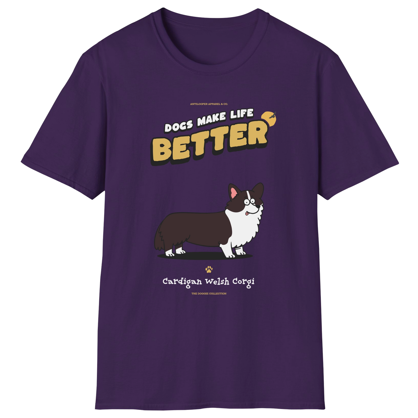 flatlay-doggie-cardigan_welsh_corgi-t_shirt-purple