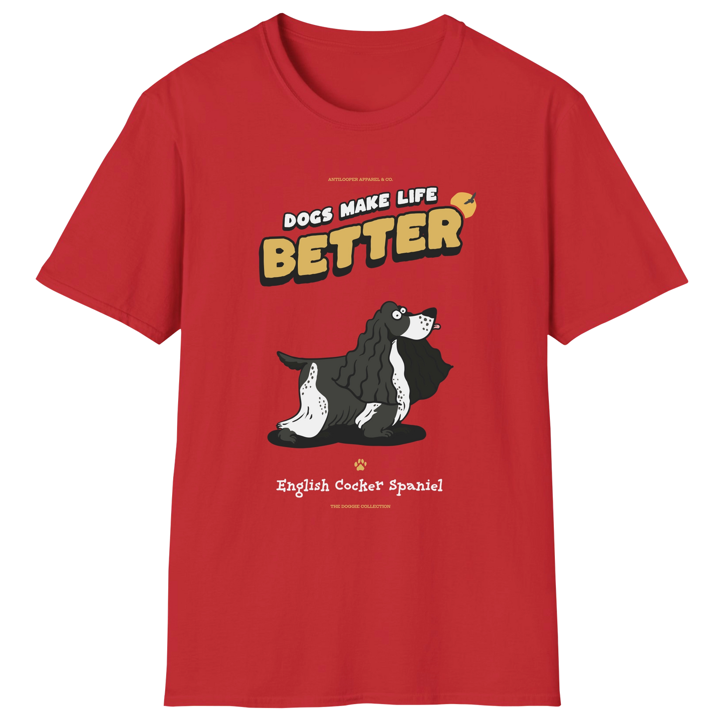 flatlay-doggie-english_cocker_spaniel-t_shirt-red